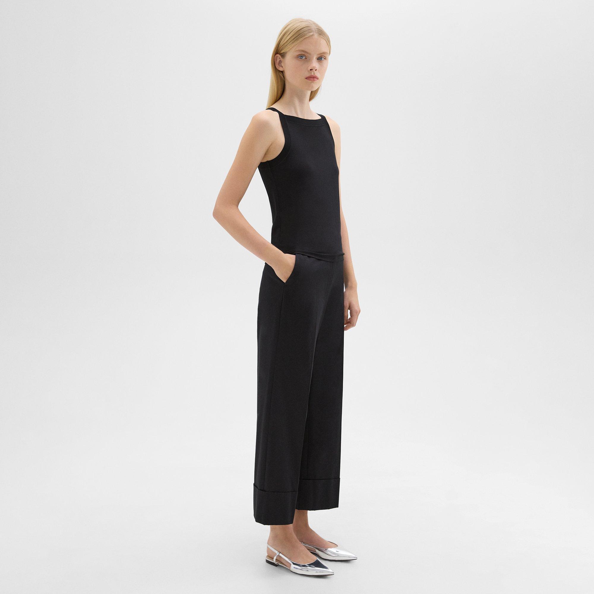 High-Waist Cuff Pant in Organic Cotton