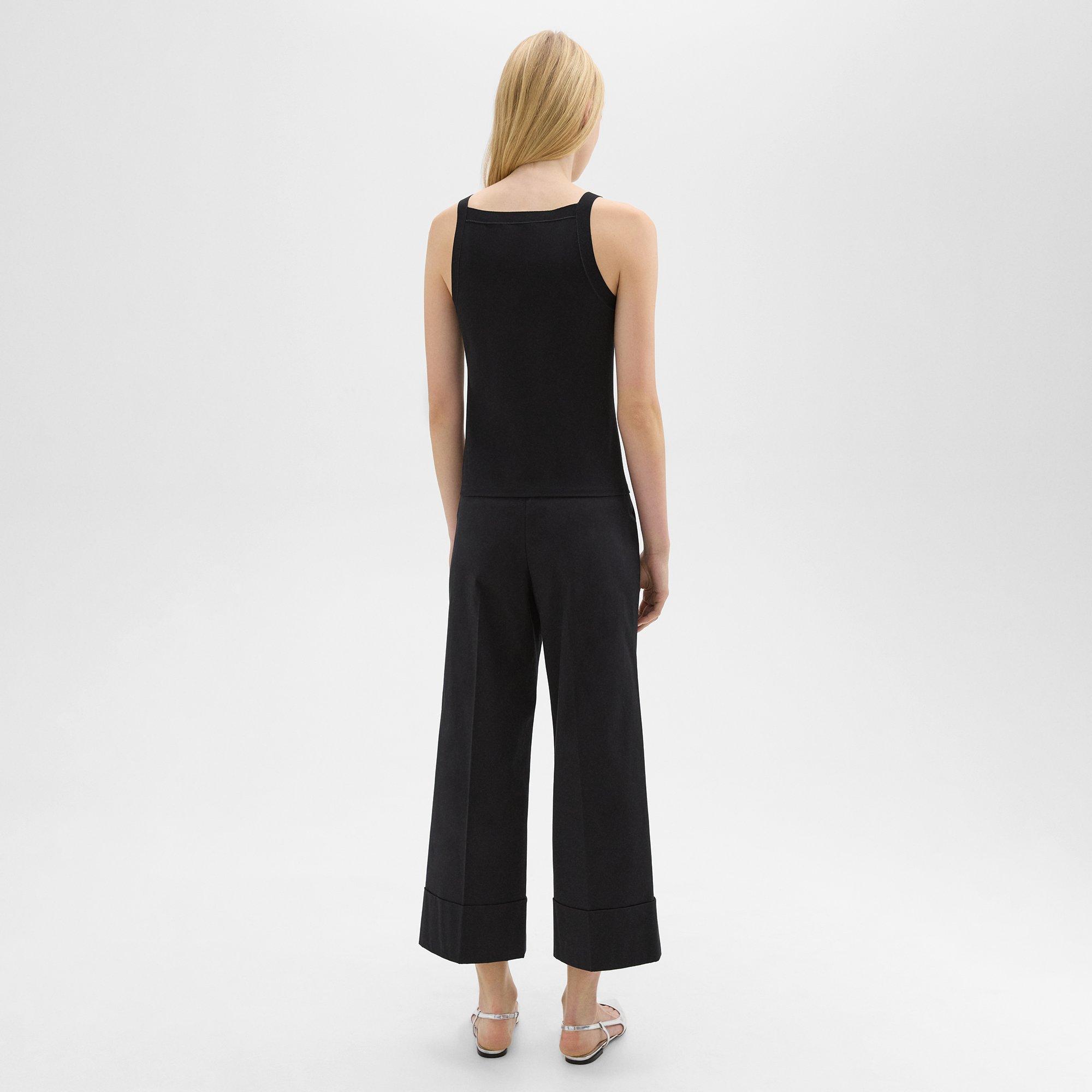 High-Waist Cuff Pant in Organic Cotton