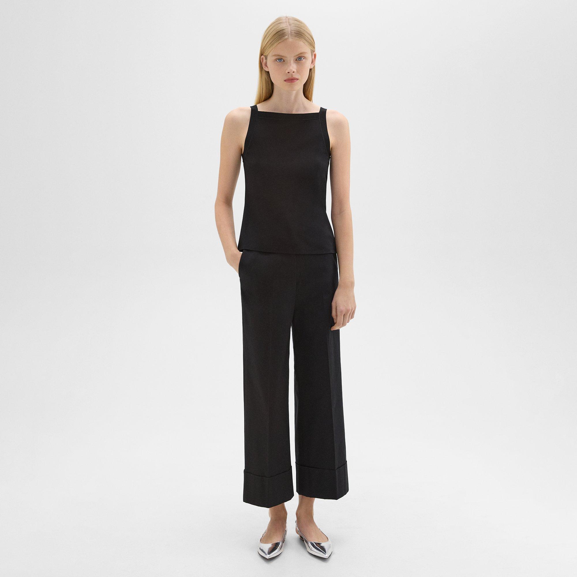 High-Waist Cuff Pant in Organic Cotton