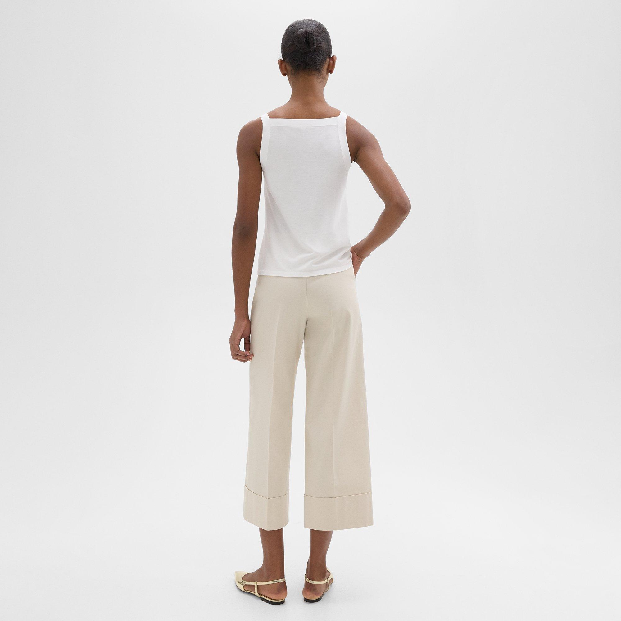 High-Waist Cuff Pant in Organic Cotton