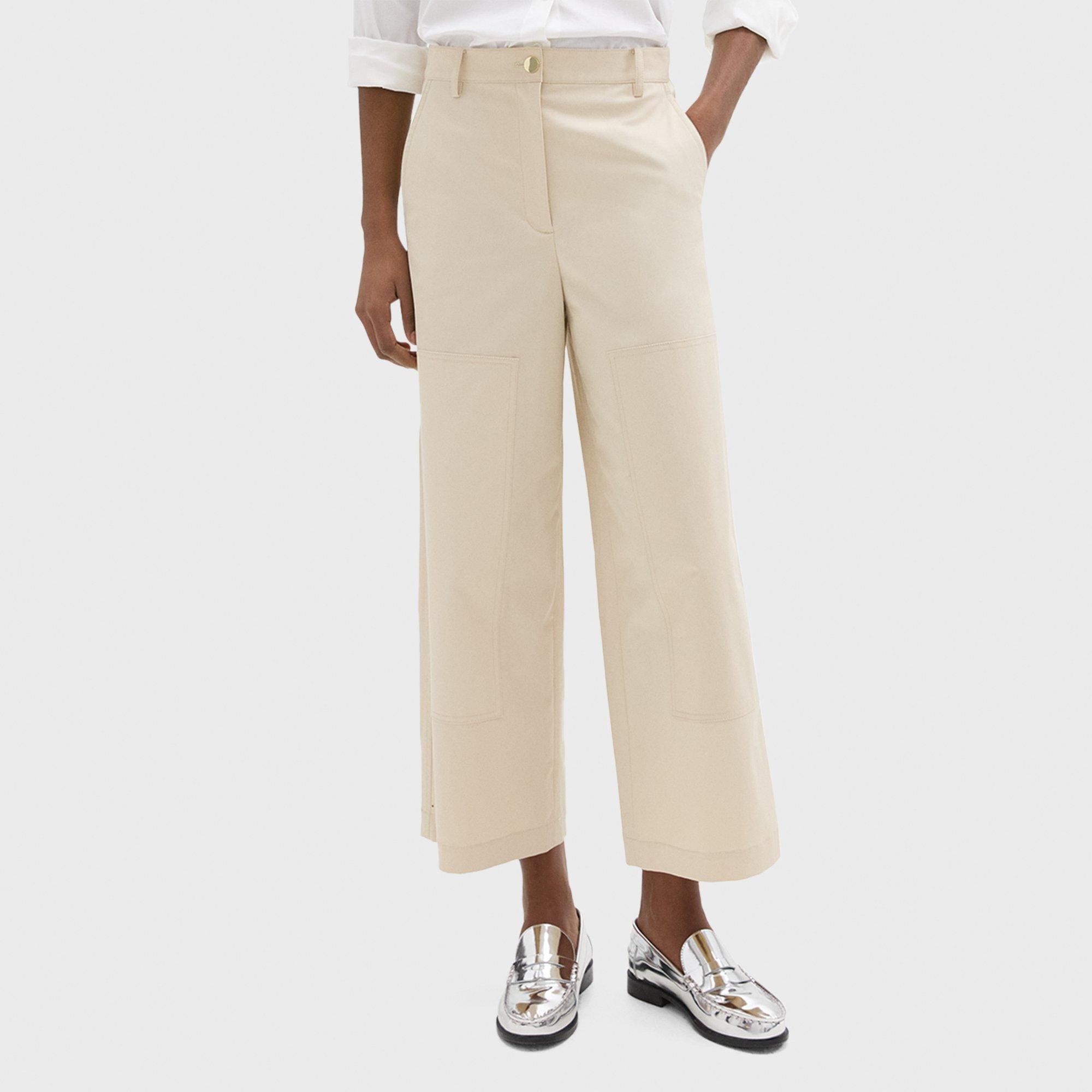 띠어리 Theory Utility Pant in Organic Cotton,SAND