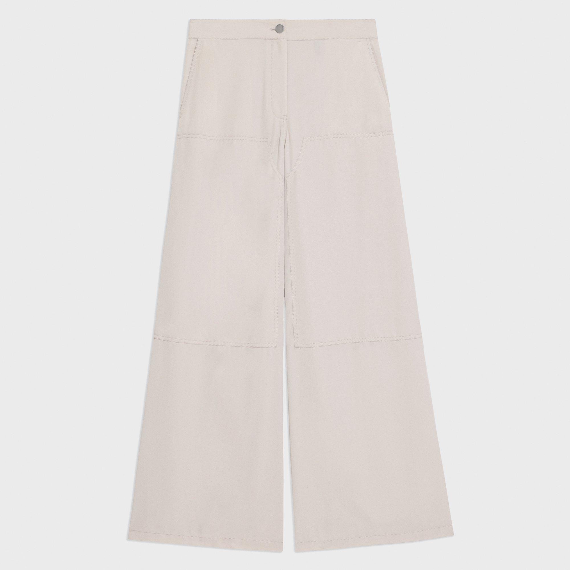 Wide-Leg Carpenter Pant in Fluid Twill