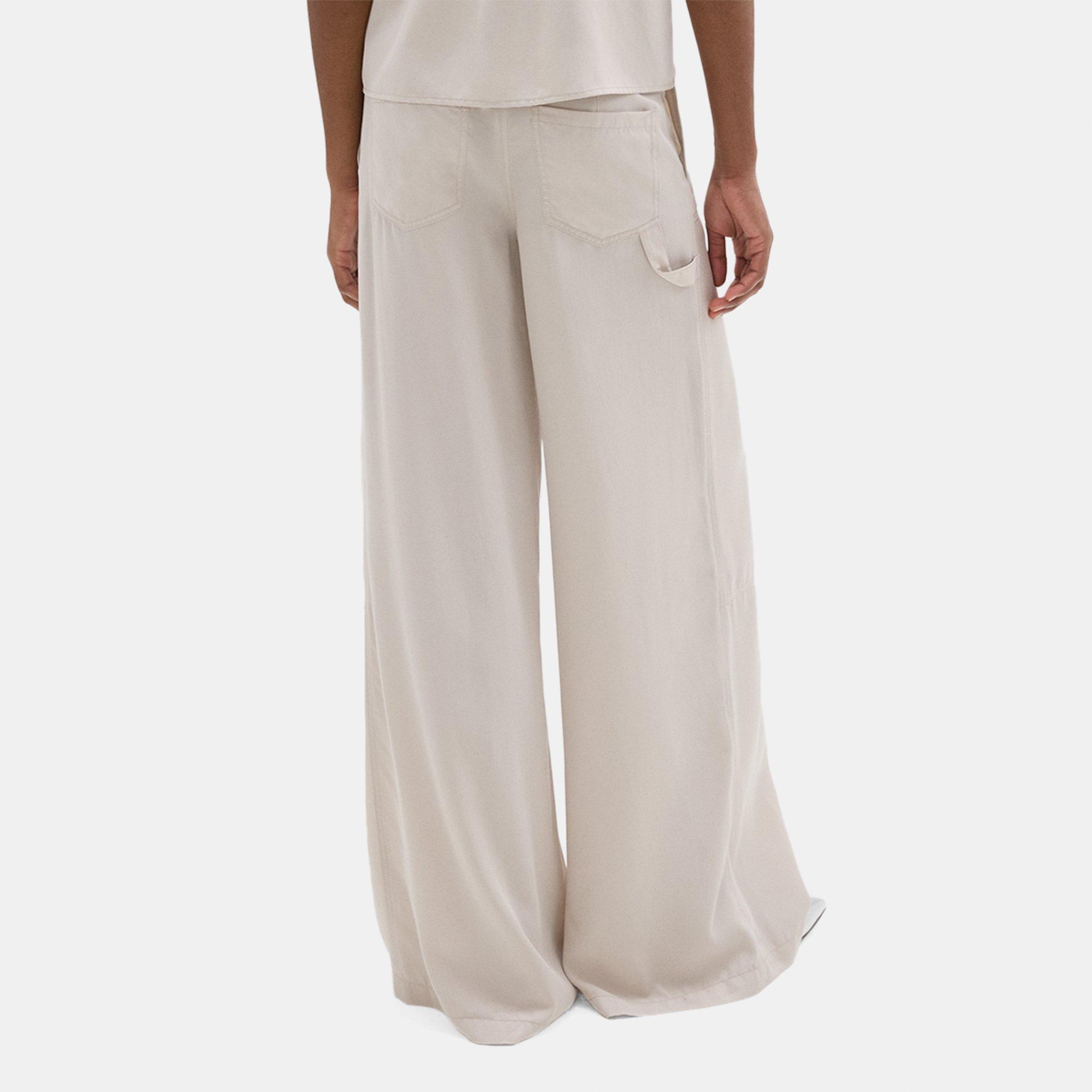 Wide-Leg Carpenter Pant in Fluid Twill