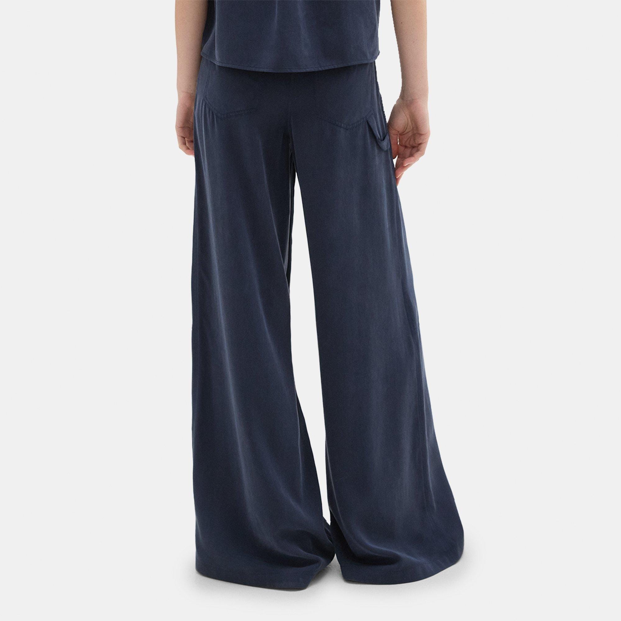 Wide-Leg Carpenter Pant in Fluid Twill