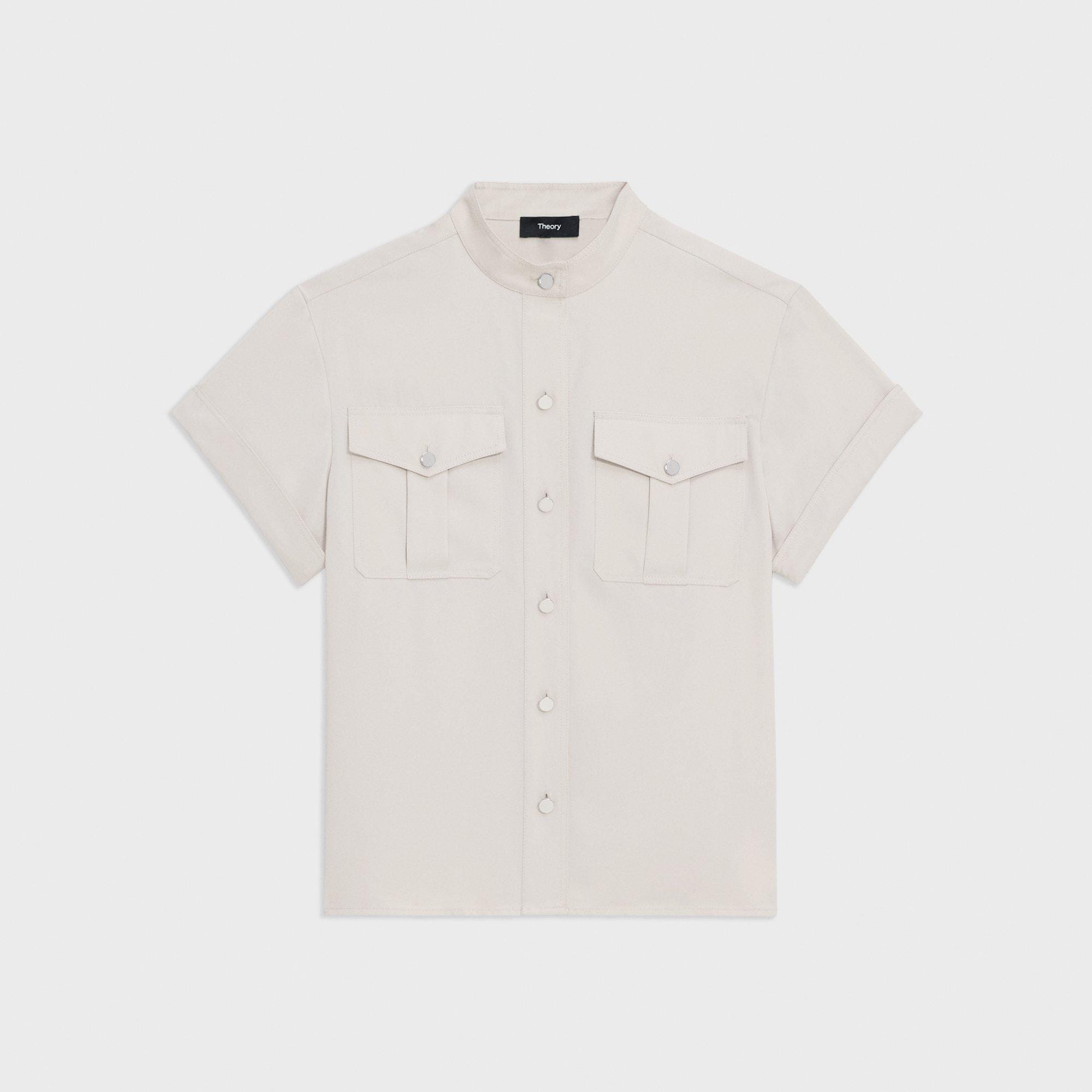 Military Shirt in Fluid Twill