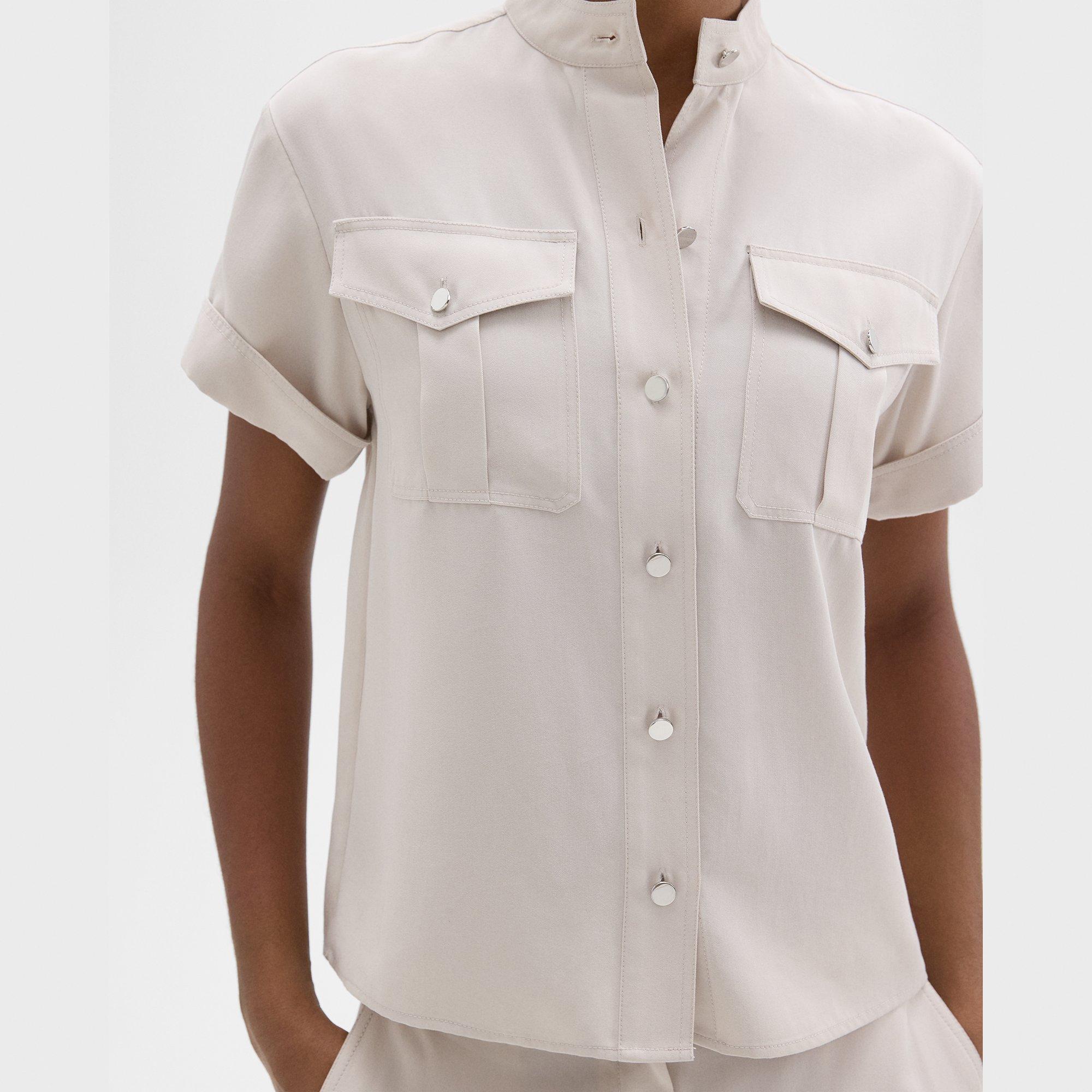 Military Shirt in Fluid Twill