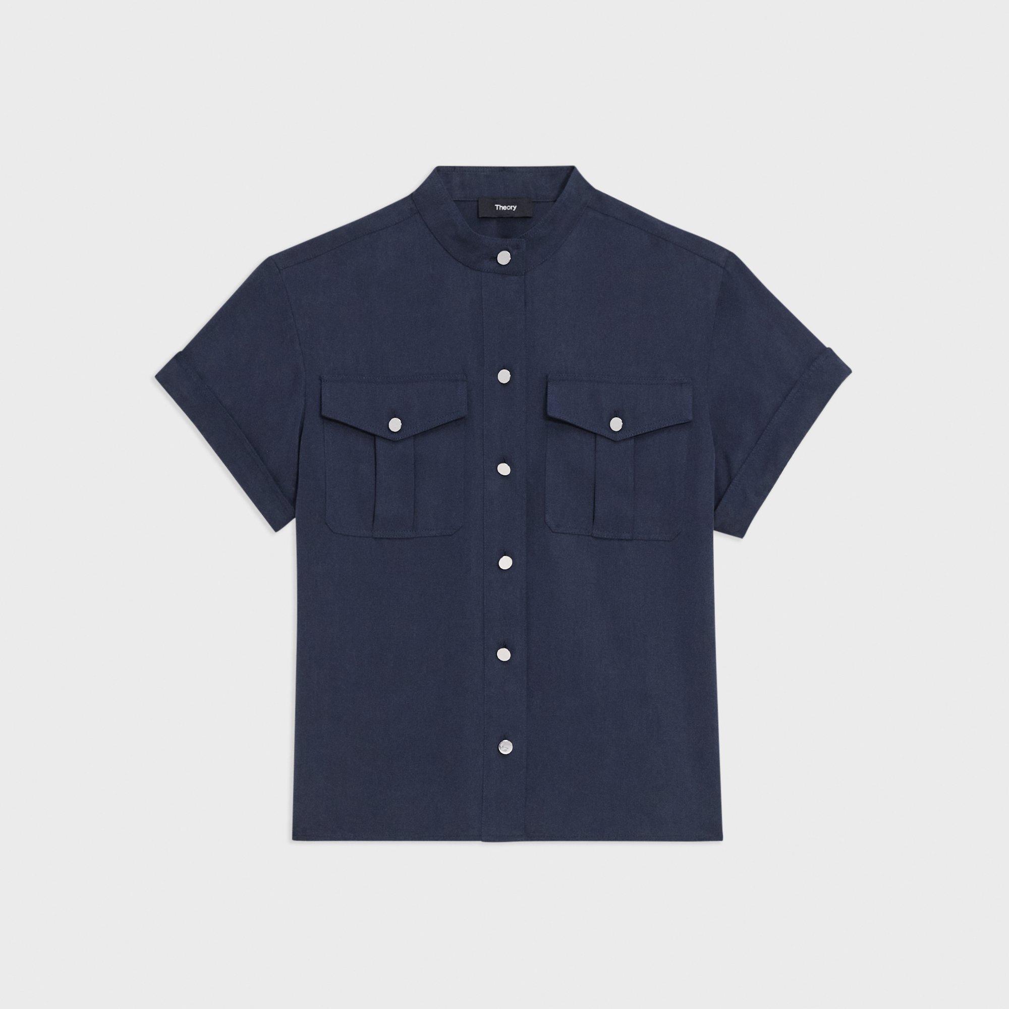 Military Shirt in Fluid Twill