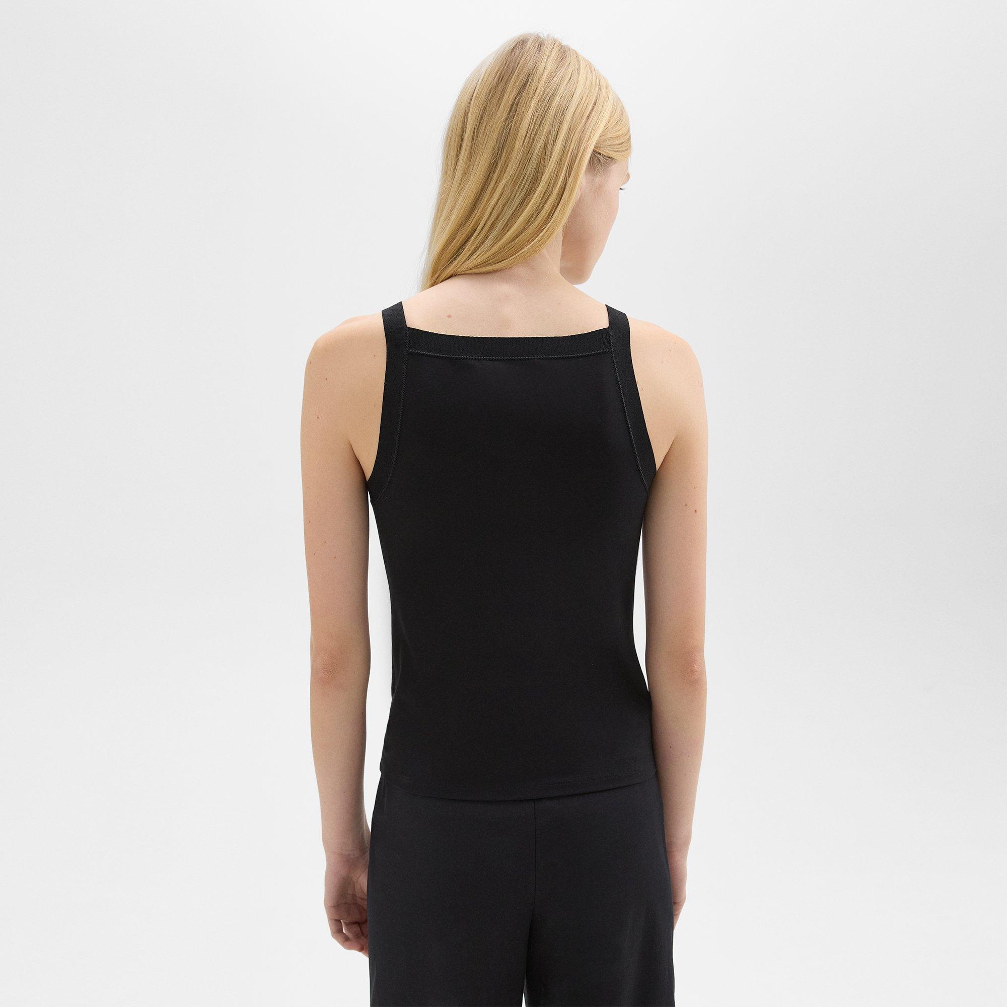 Square Neck Tank in Interlock Knit