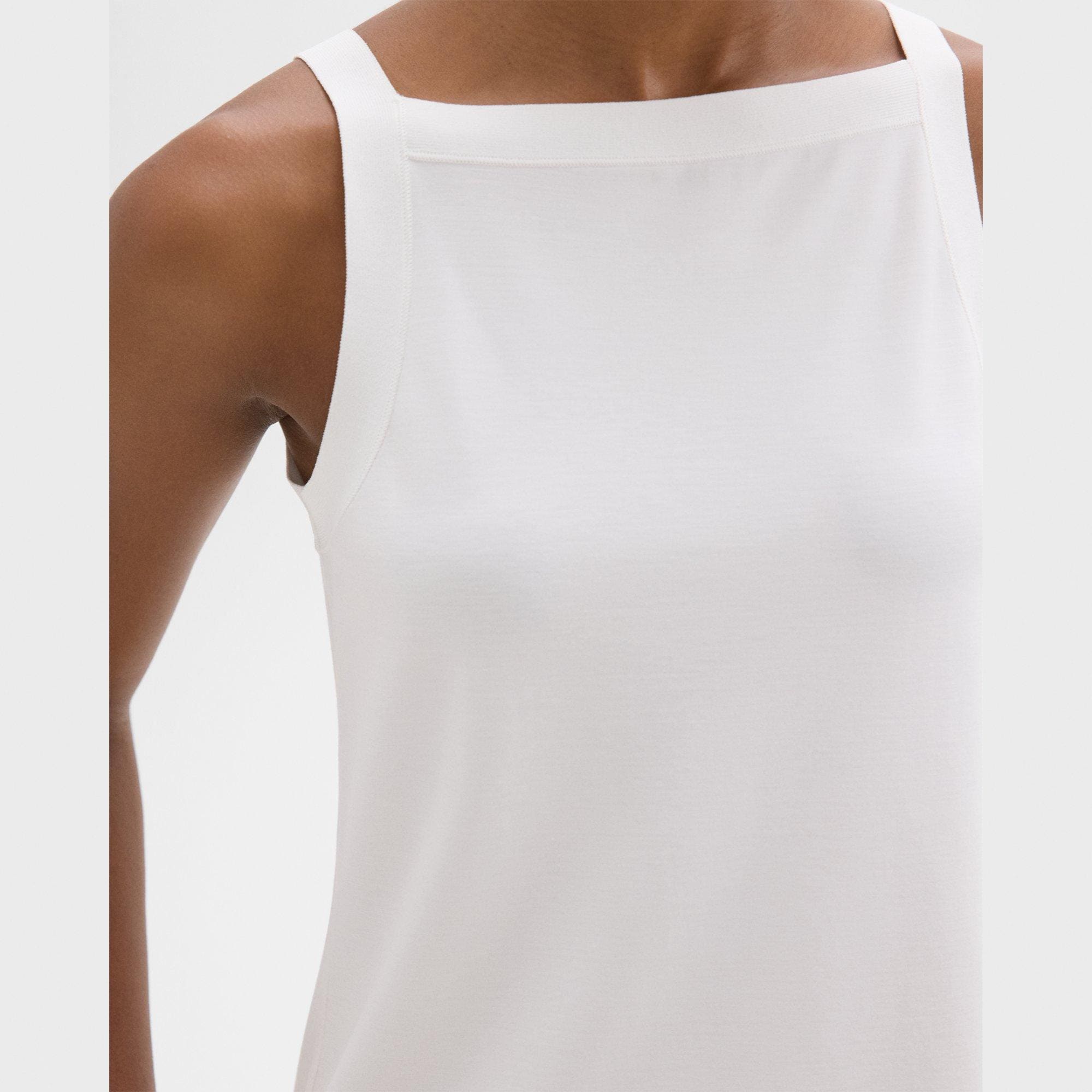 Square Neck Tank in Interlock Knit