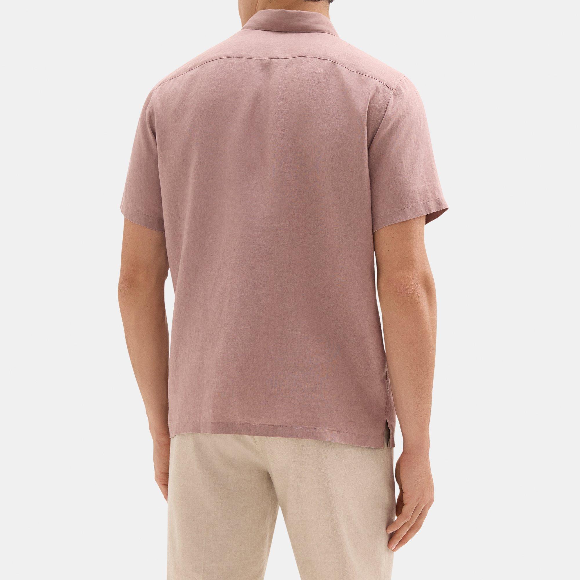 Standard-Fit Short-Sleeve Shirt in Linen