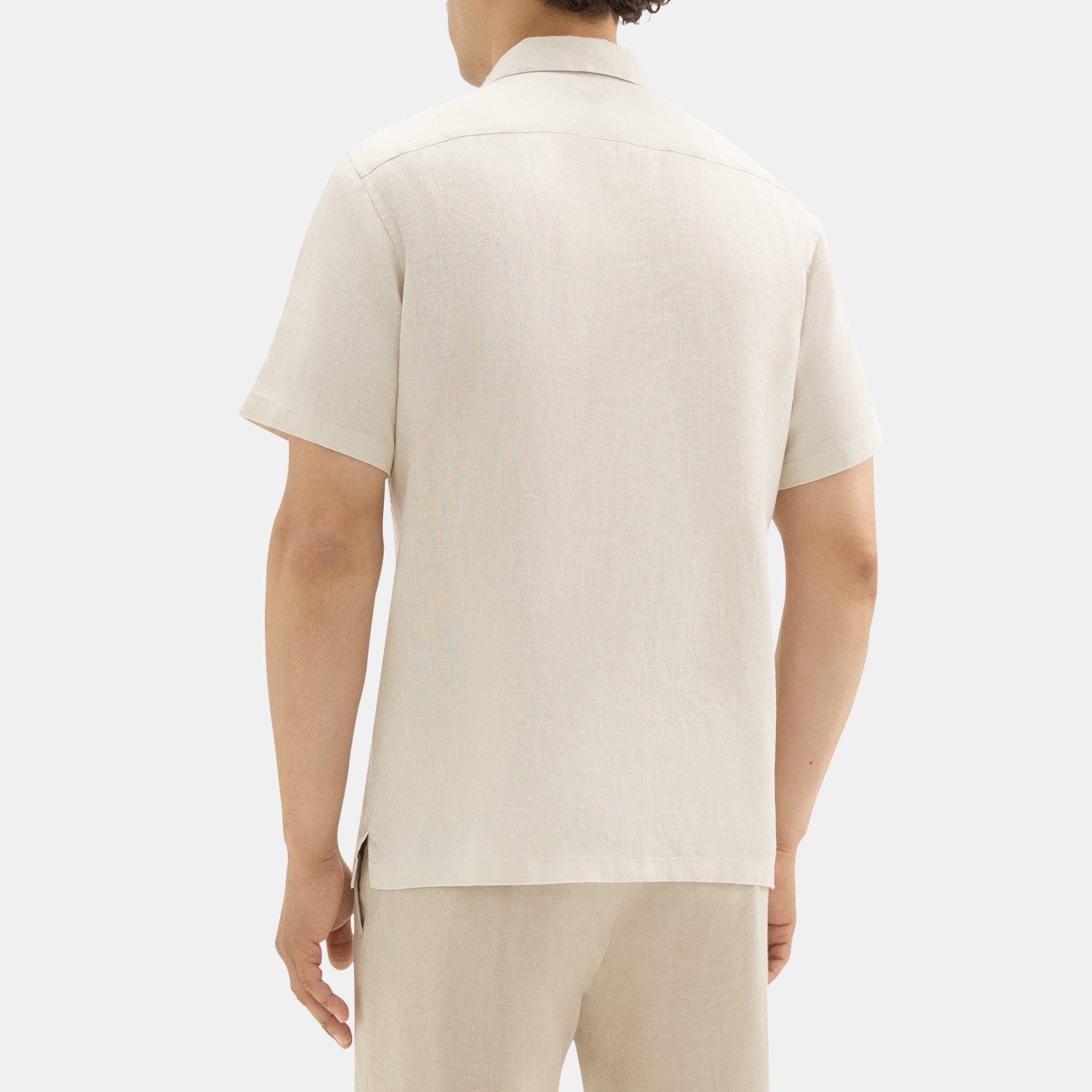 Standard-Fit Short-Sleeve Shirt in Linen