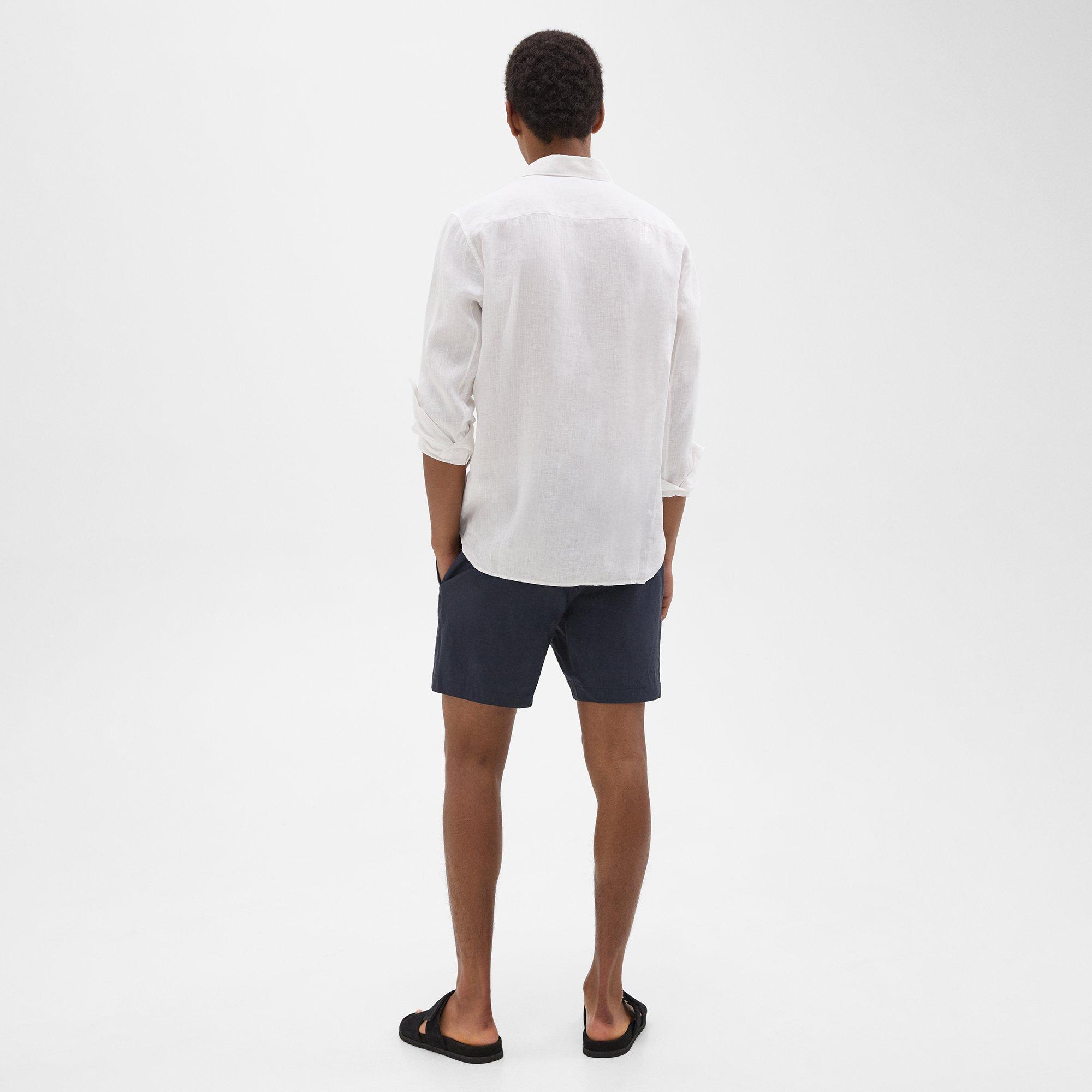 Short Curtis à Cordon de Serrage en Good Linen