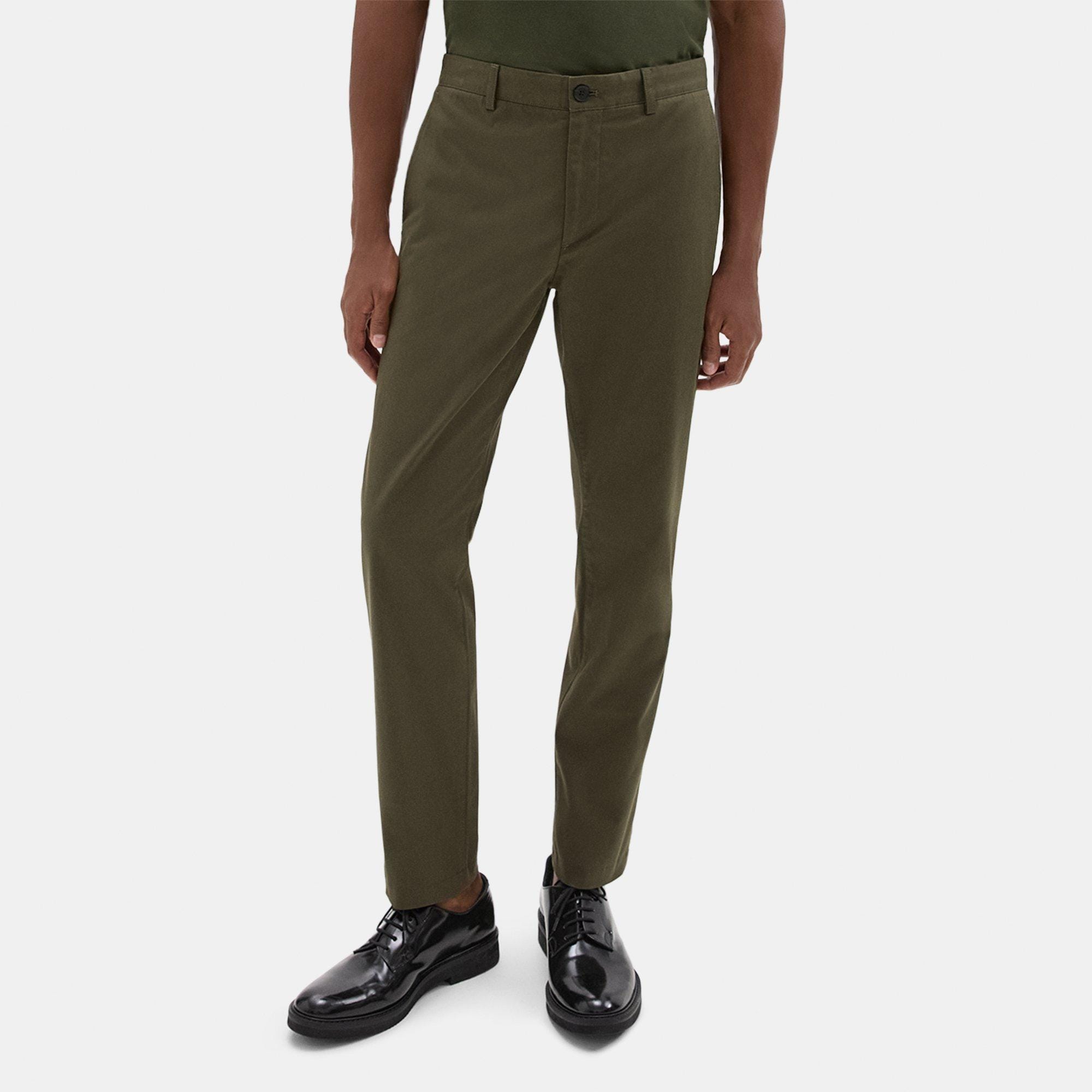 띠어리 Theory Zaine Pant in Organic Cotton,DARK OLIVE