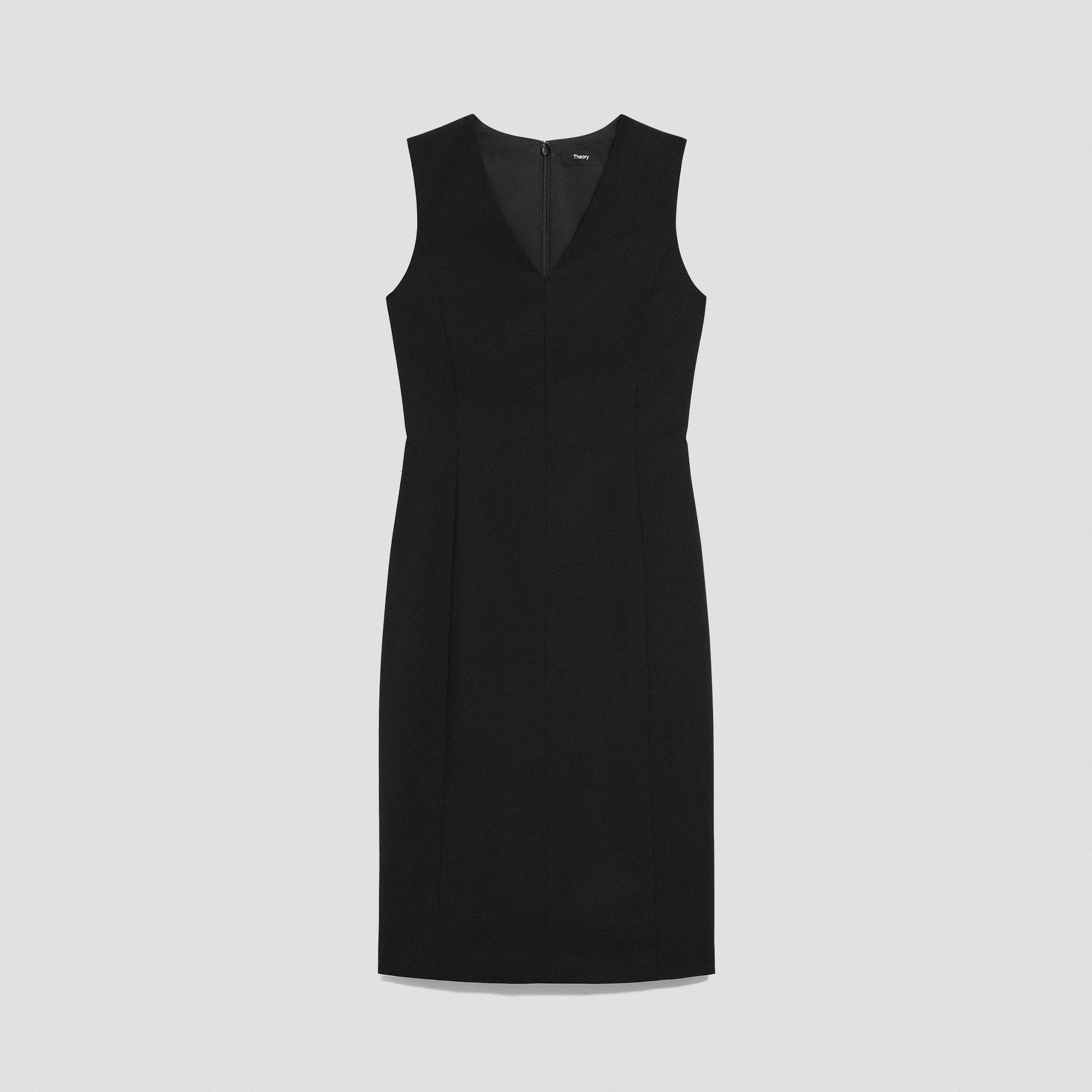 V-Neck Dress in Good Wool