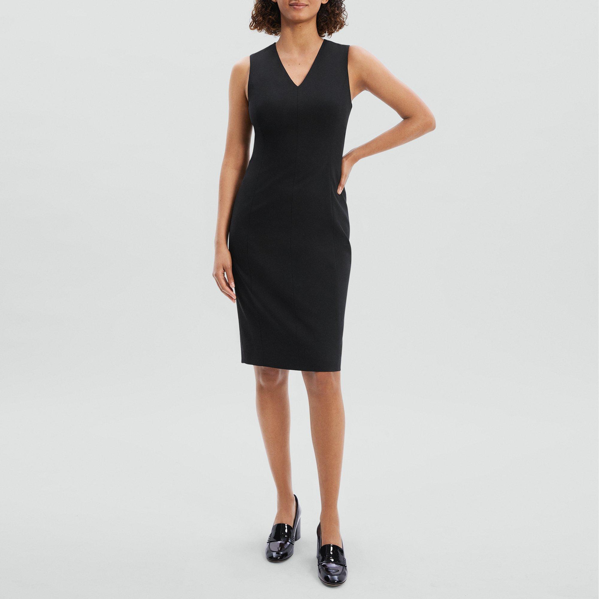 V-Neck Dress in Good Wool
