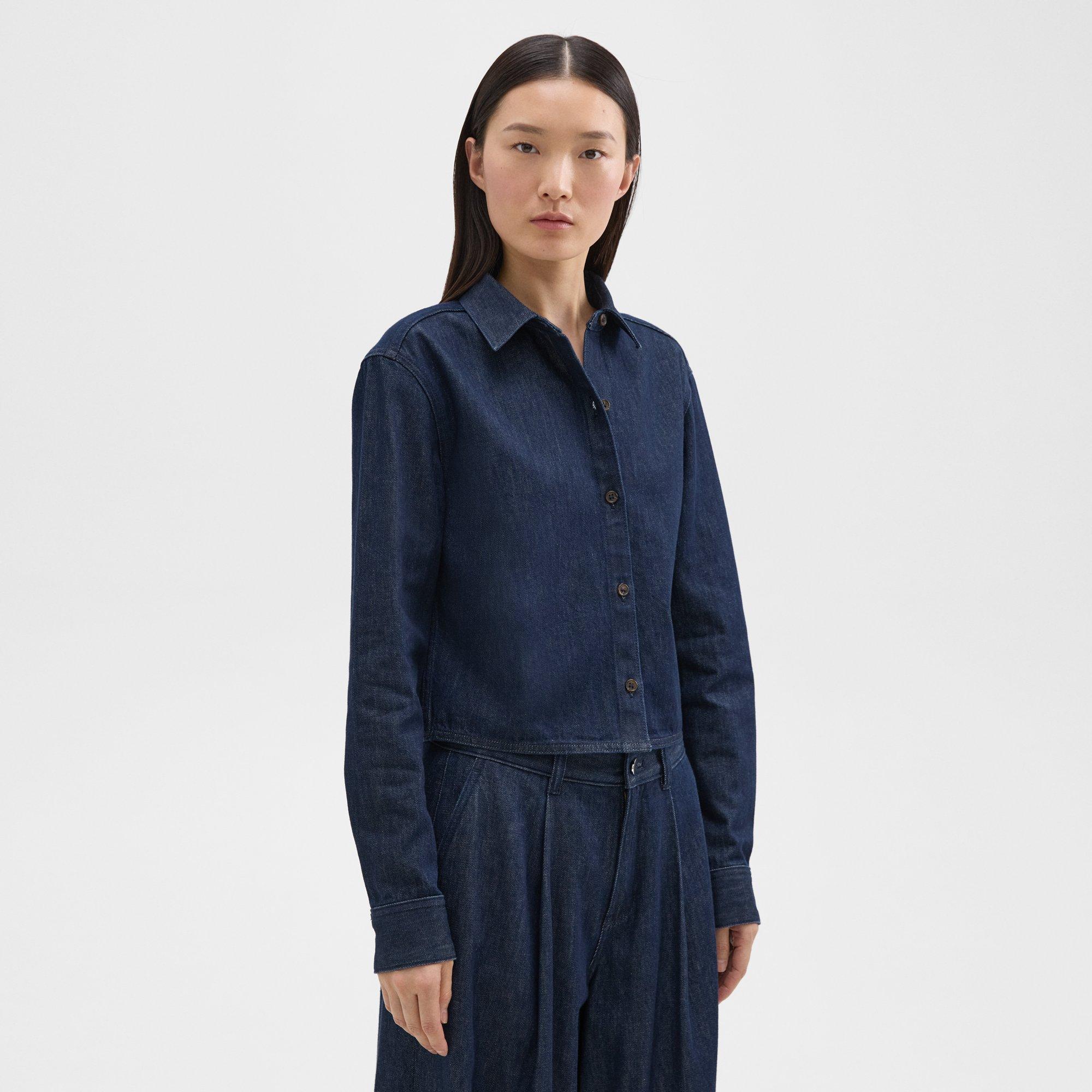 Cropped Shirt in Denim