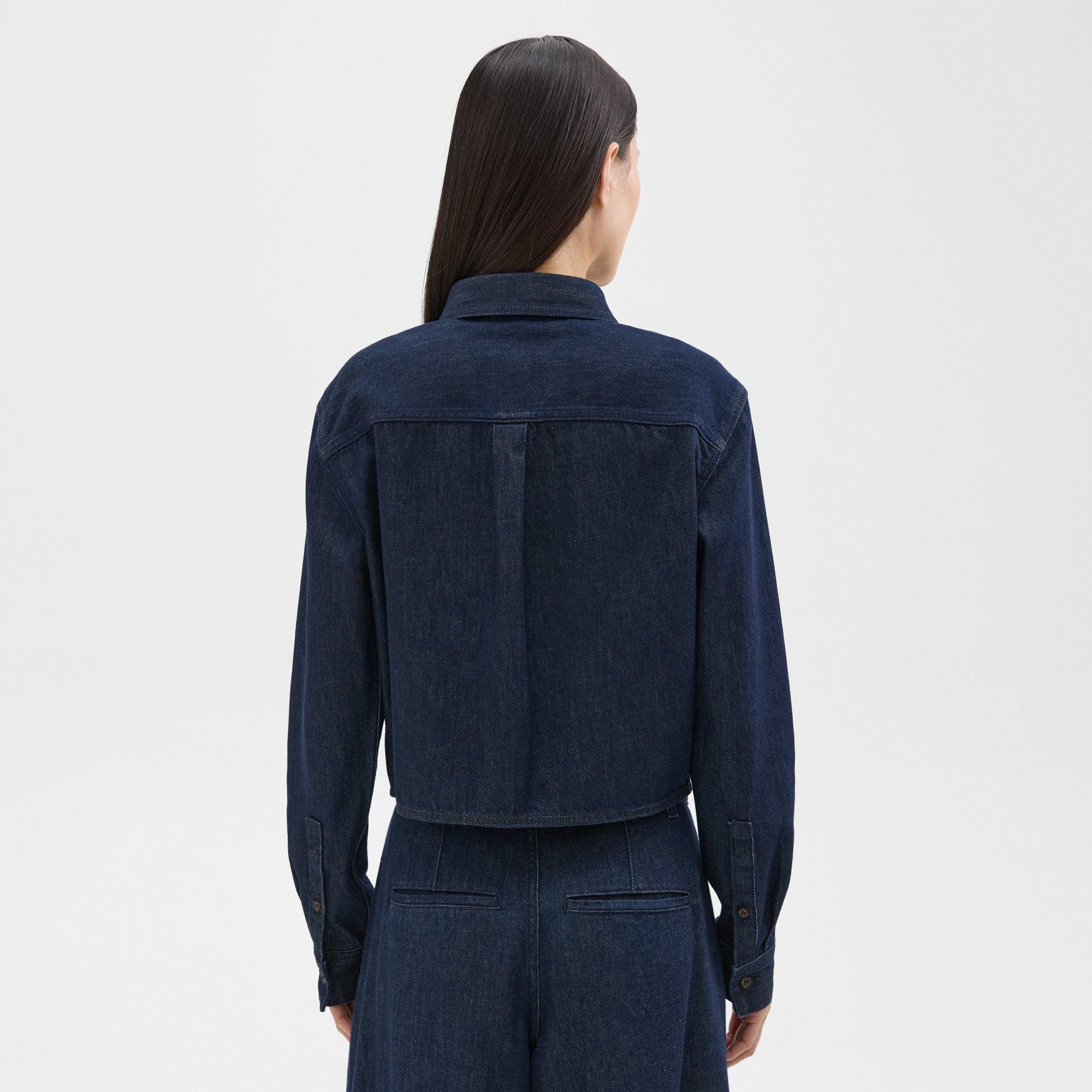 Cropped Shirt in Denim