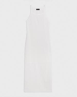 띠어리 Theory Pointelle Midi Dress in Crepe Knit,WHITE