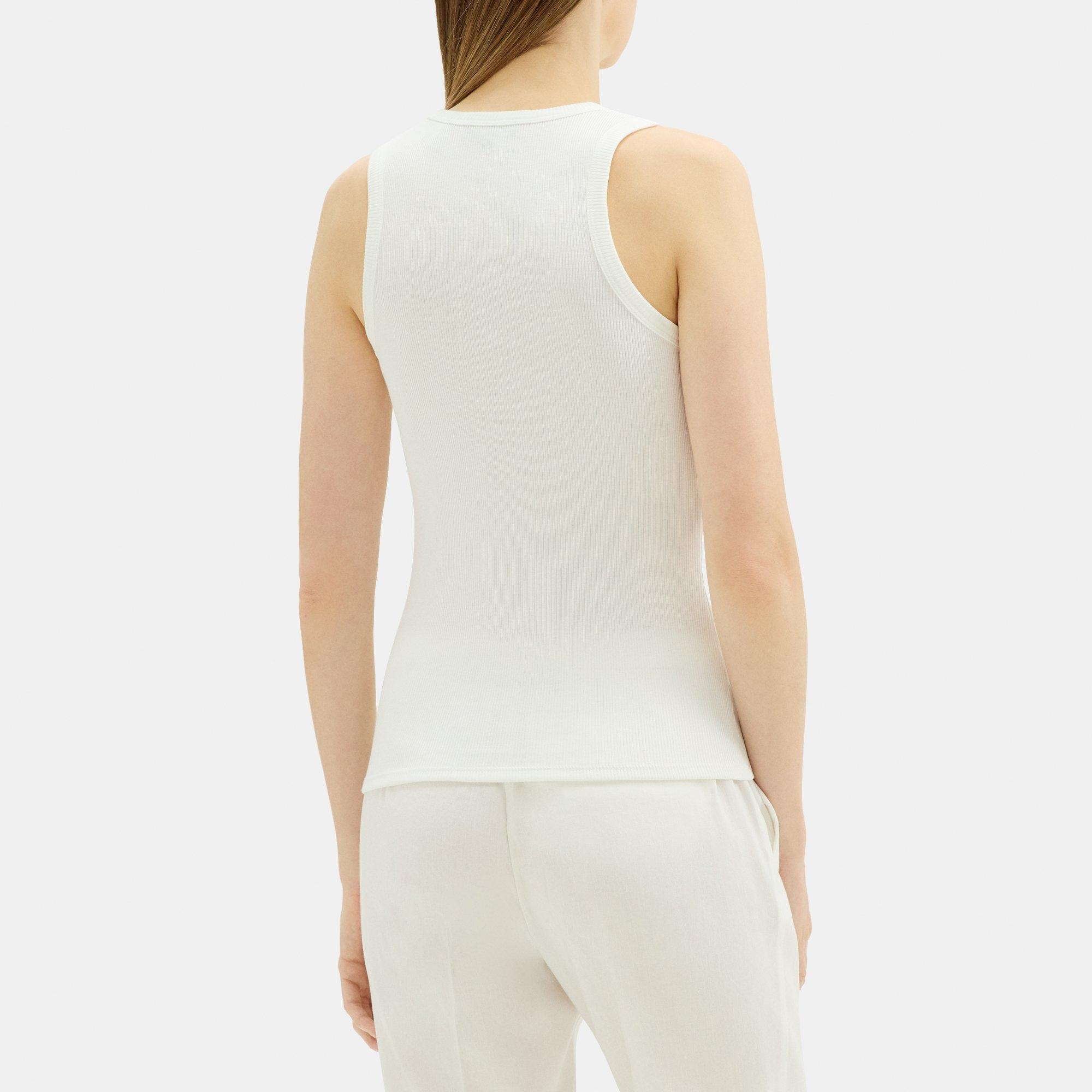Fitted Tank in Ribbed Modal Cotton