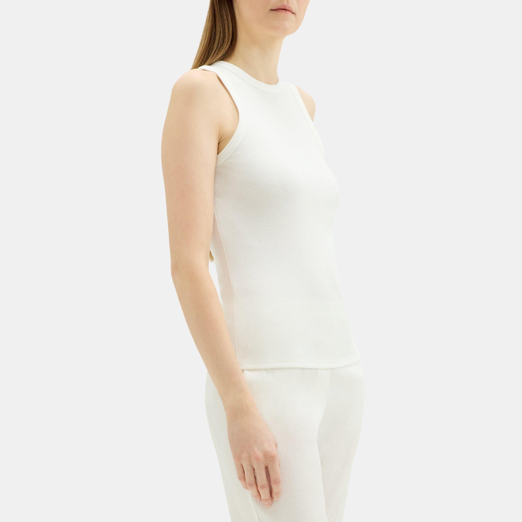 Fitted Tank in Ribbed Modal Cotton