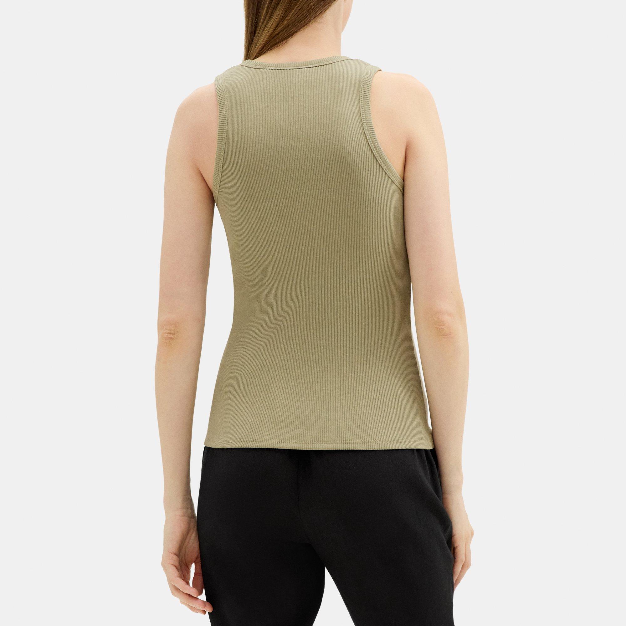 Fitted Tank in Ribbed Modal Cotton