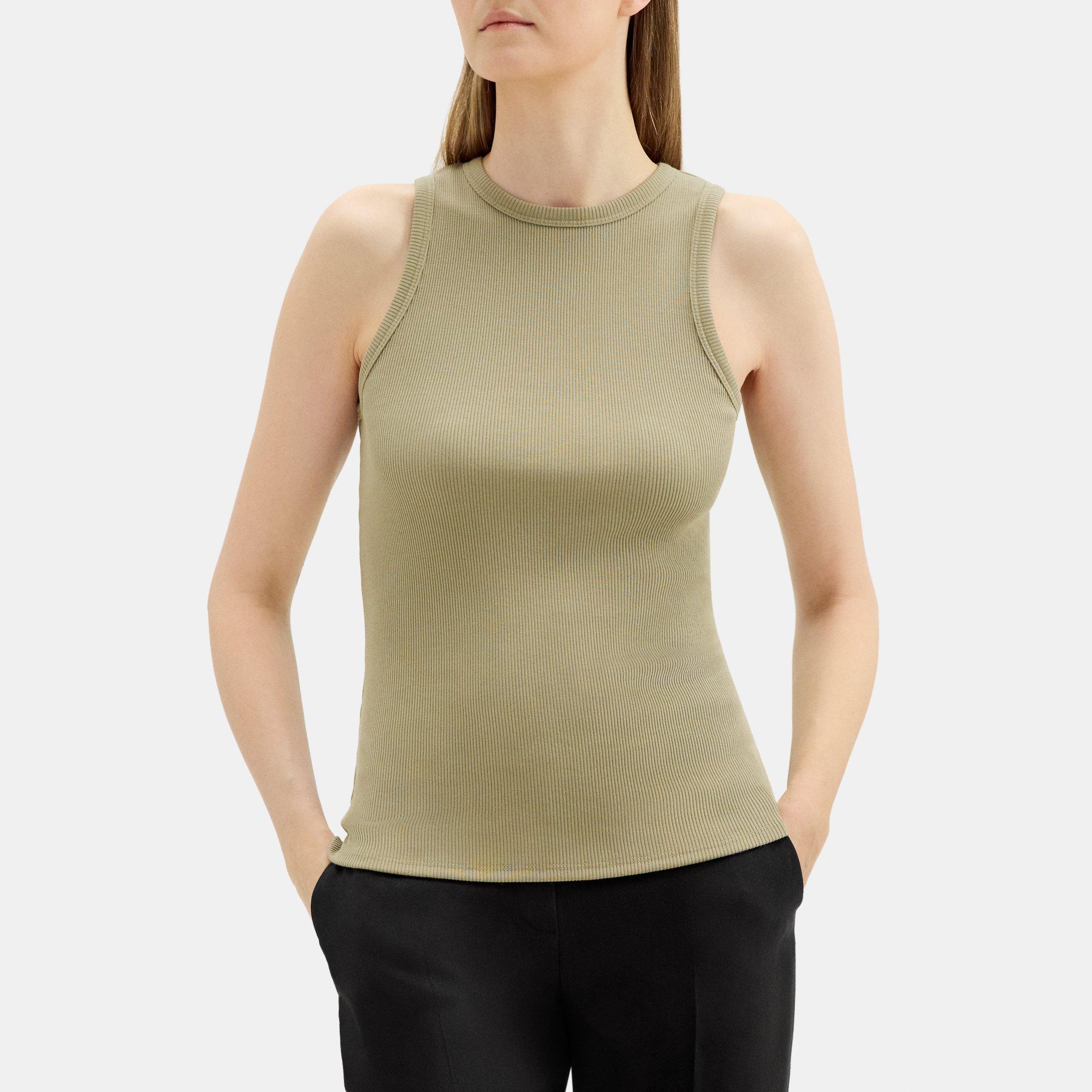 Fitted Tank in Ribbed Modal Cotton