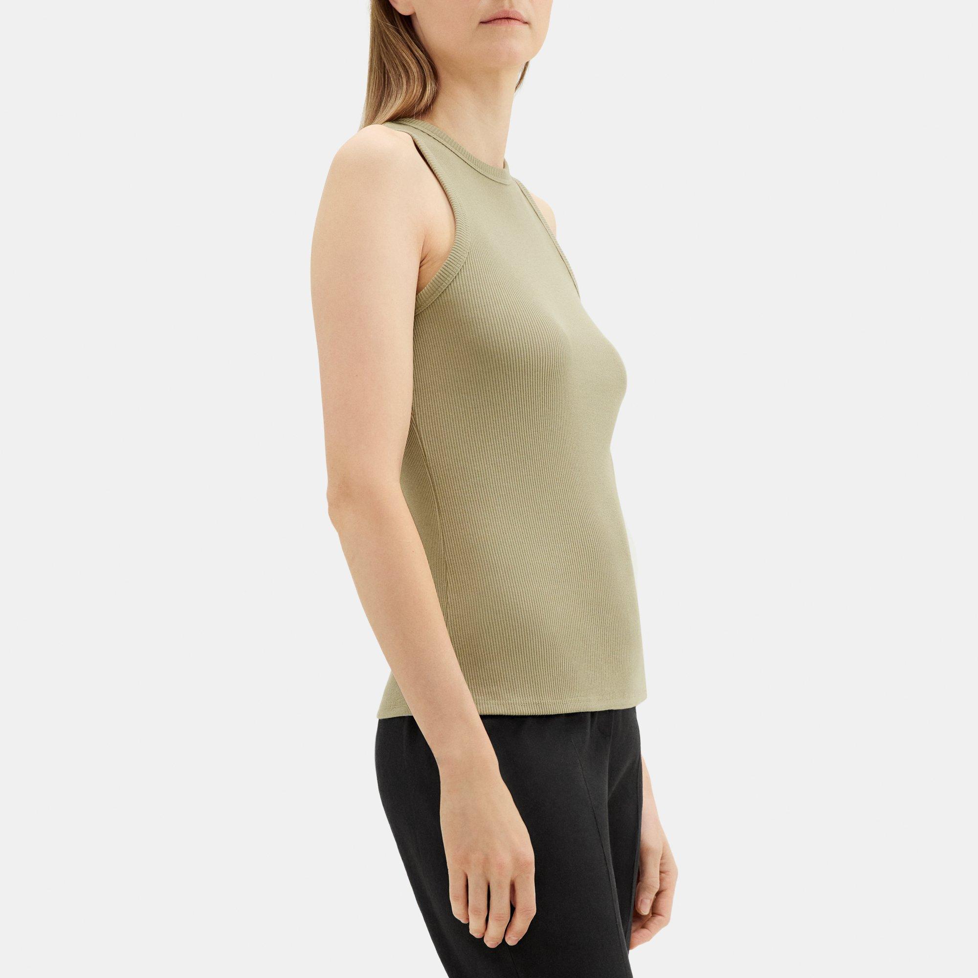 Fitted Tank in Ribbed Modal Cotton