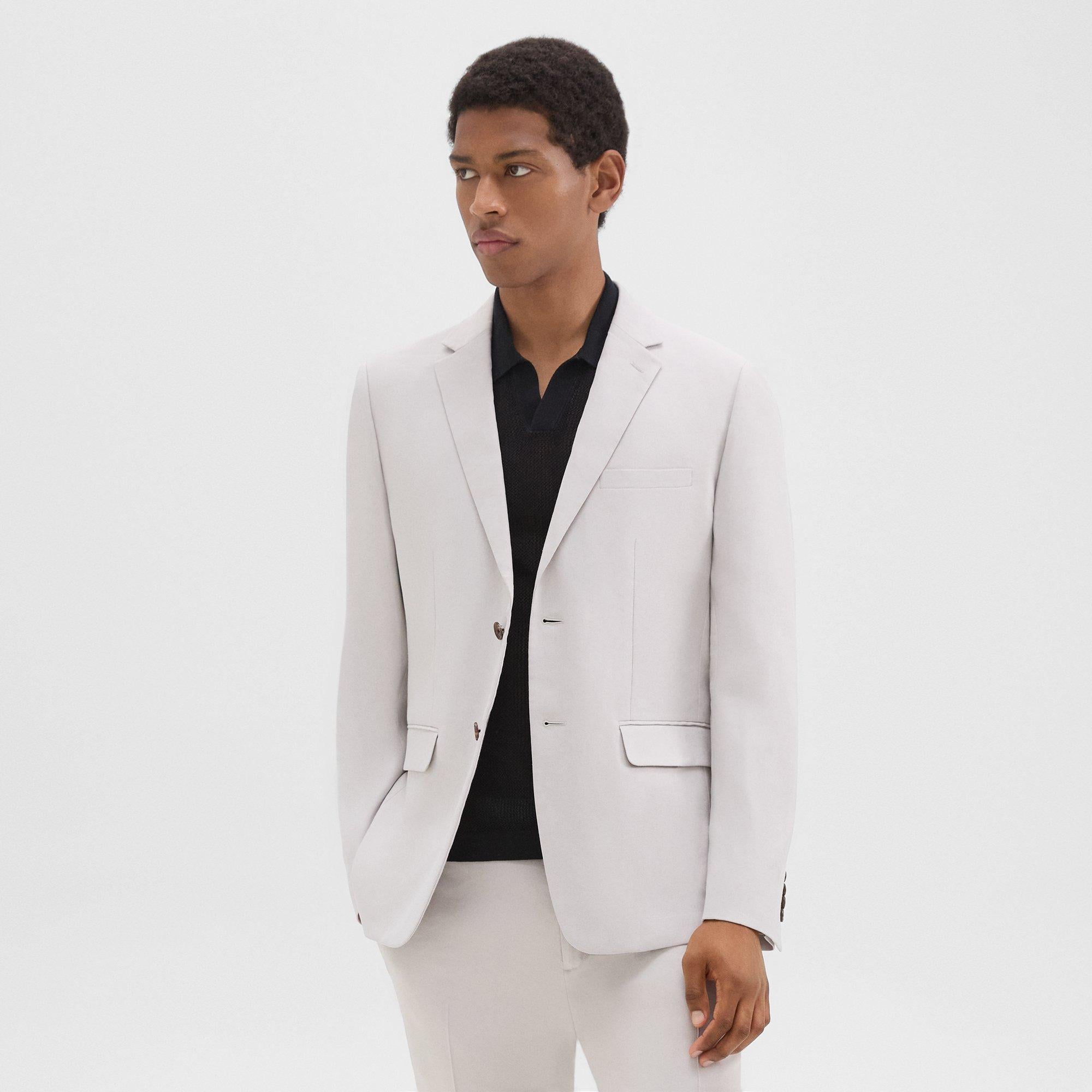 Morton Slim Blazer in Linen-Viscose