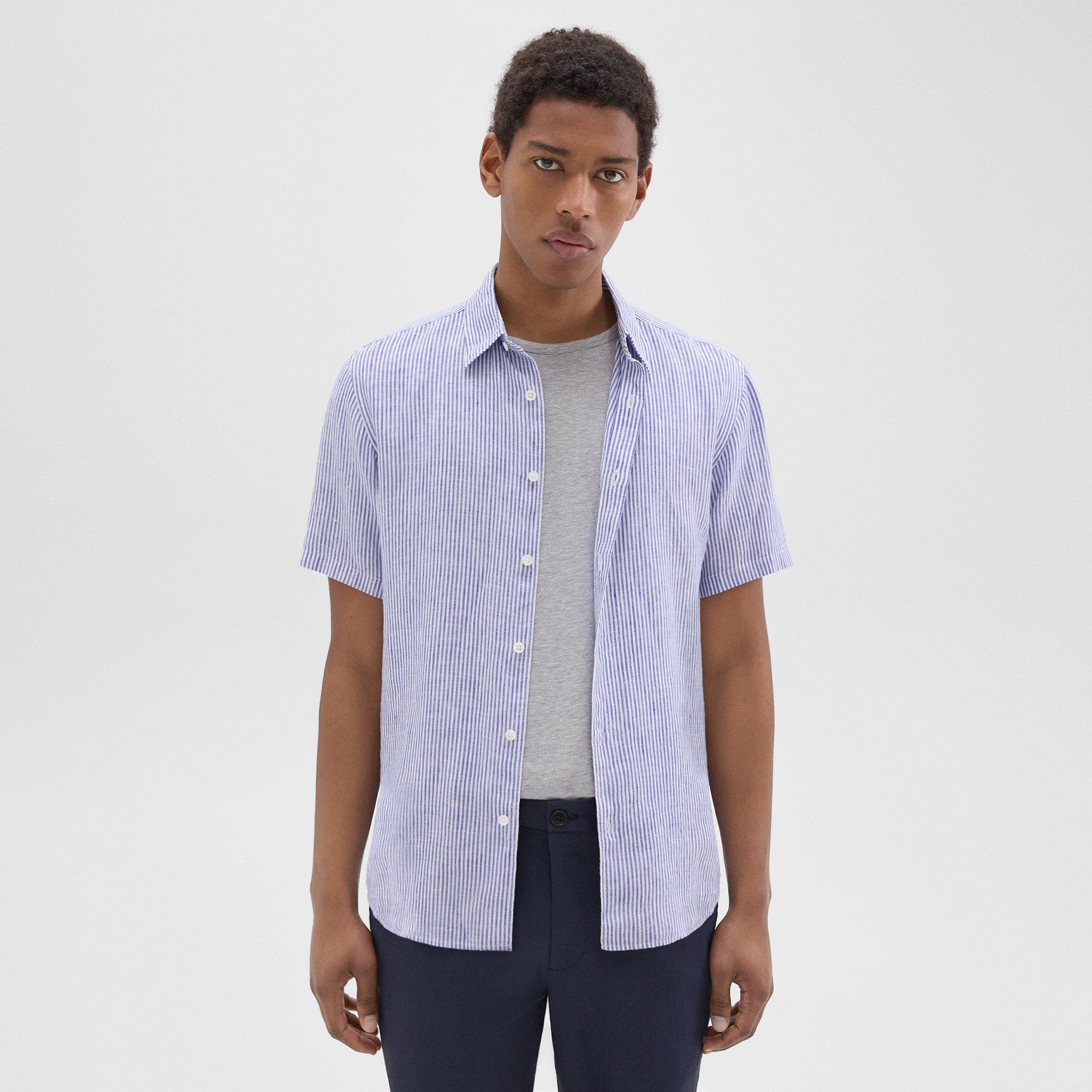 Irving Short-Sleeve Shirt in Relaxed Linen