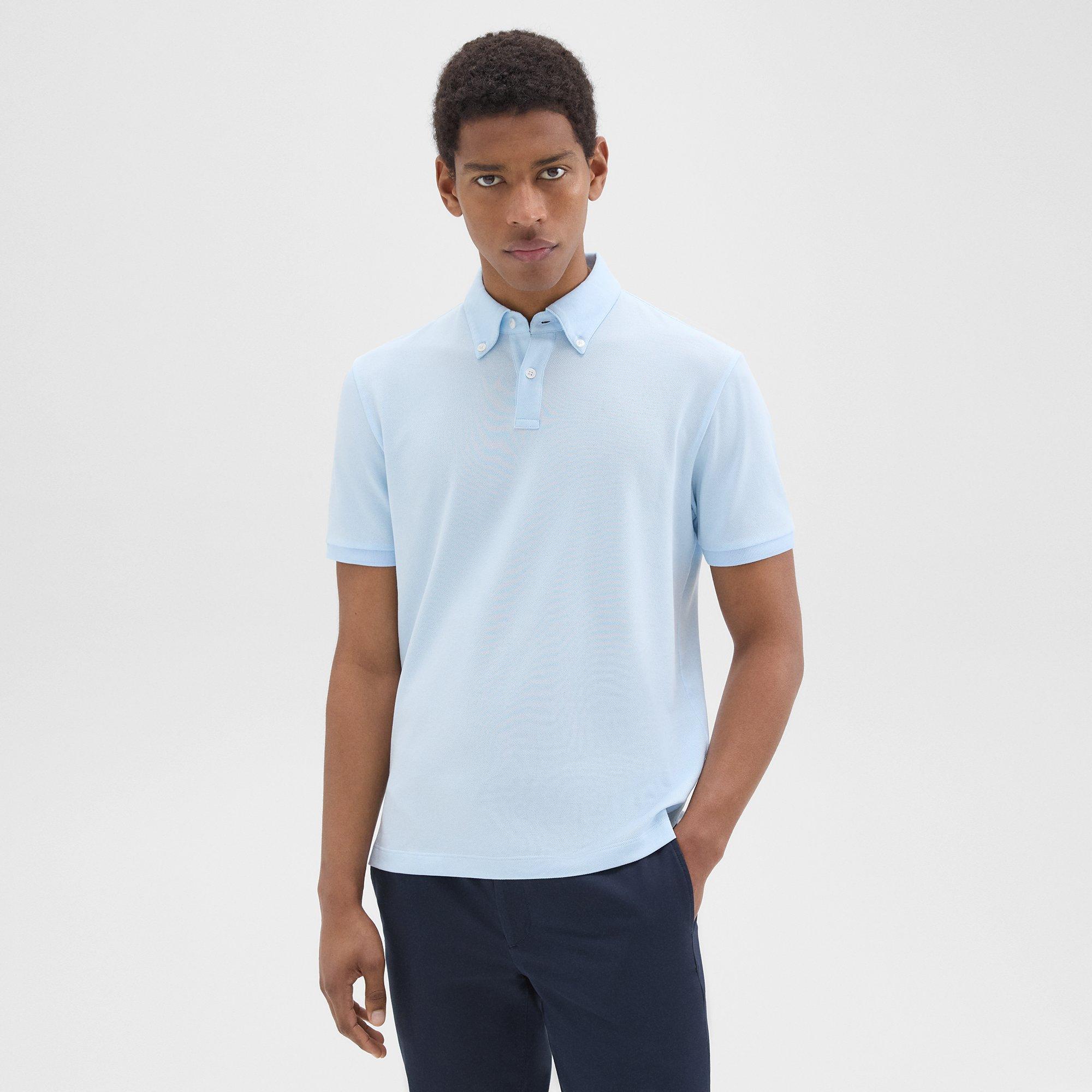 띠어리 Theory Tailored Polo Shirt in Function Pique,SKYLIGHT