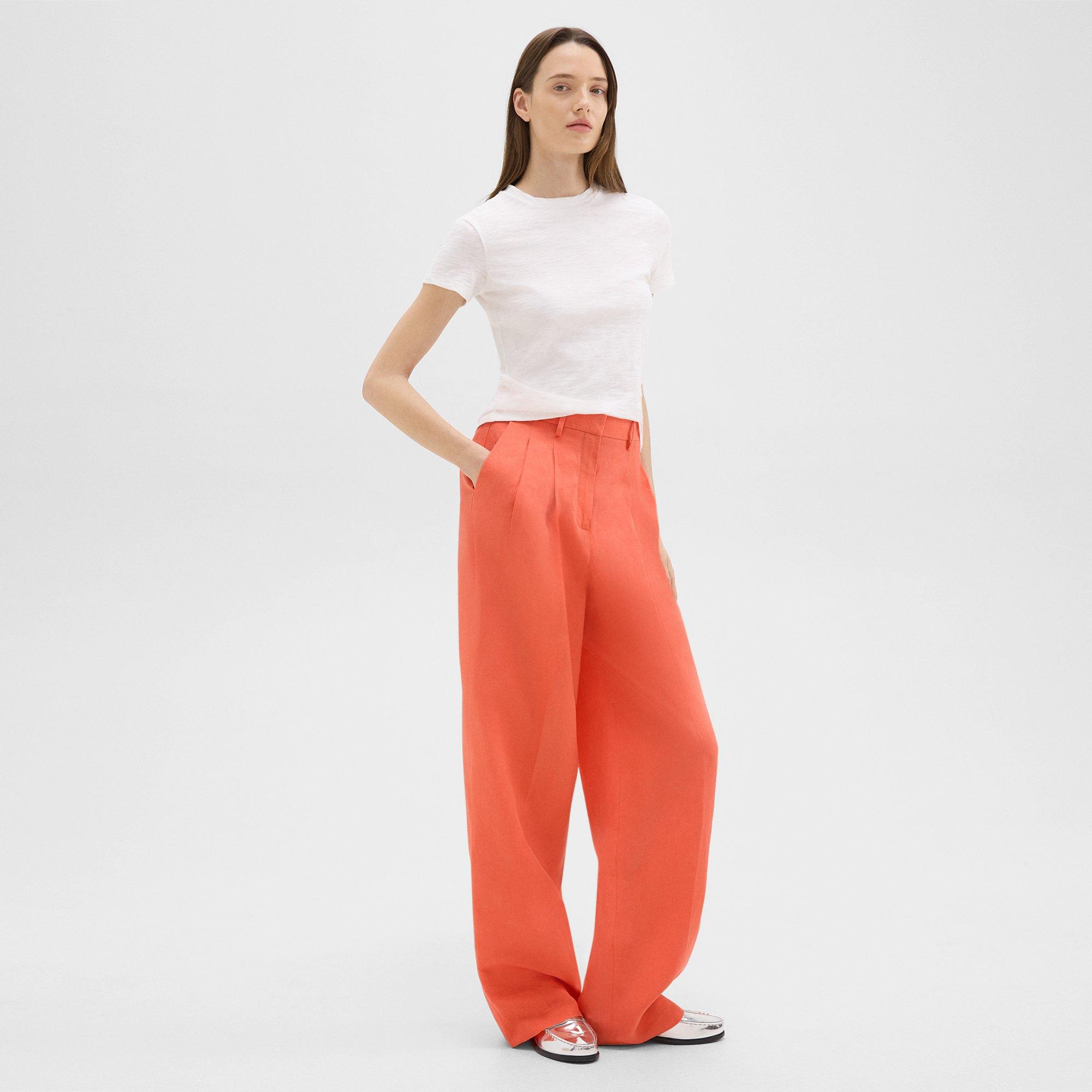 Double Pleat Pant in Galena Linen