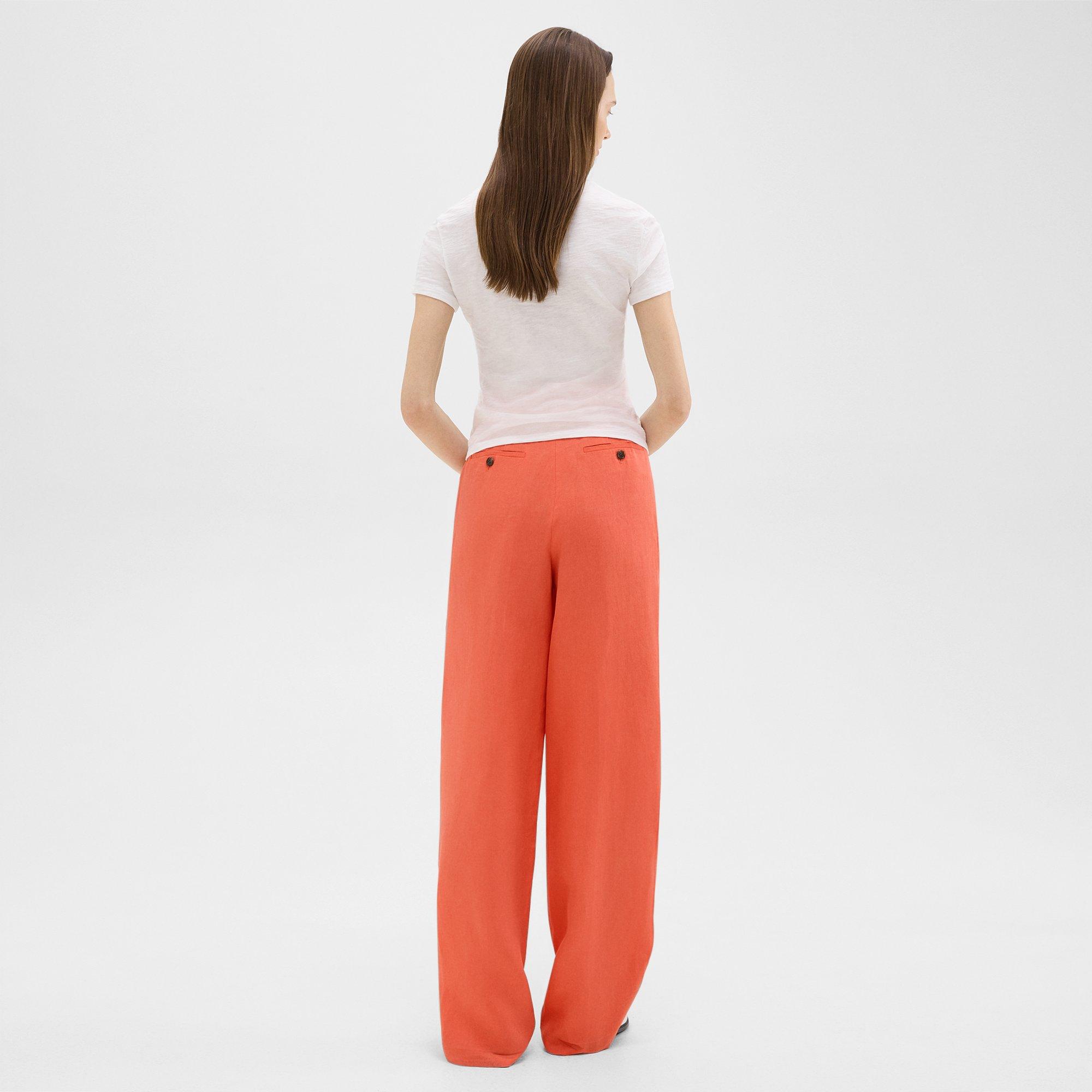 Double Pleat Pant in Galena Linen