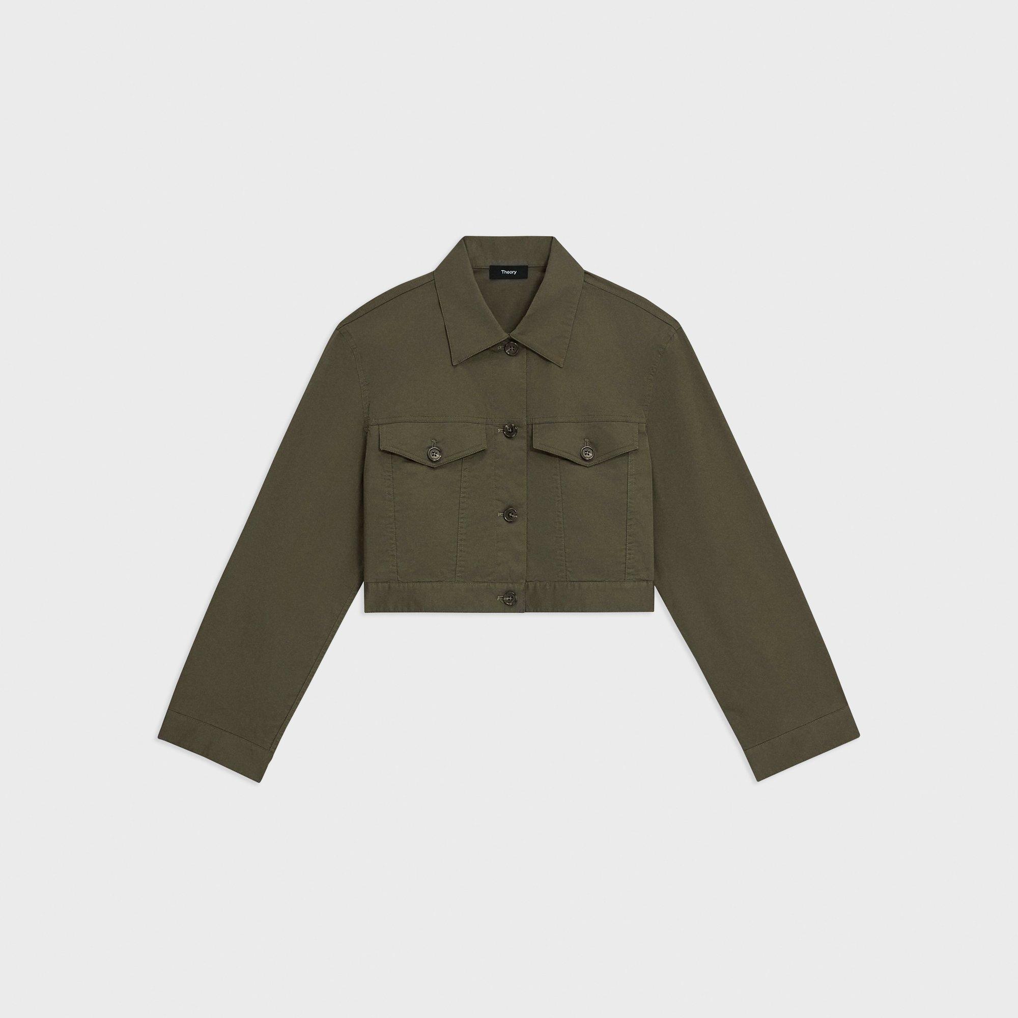 Cropped Trucker Jacket in Organic Cotton