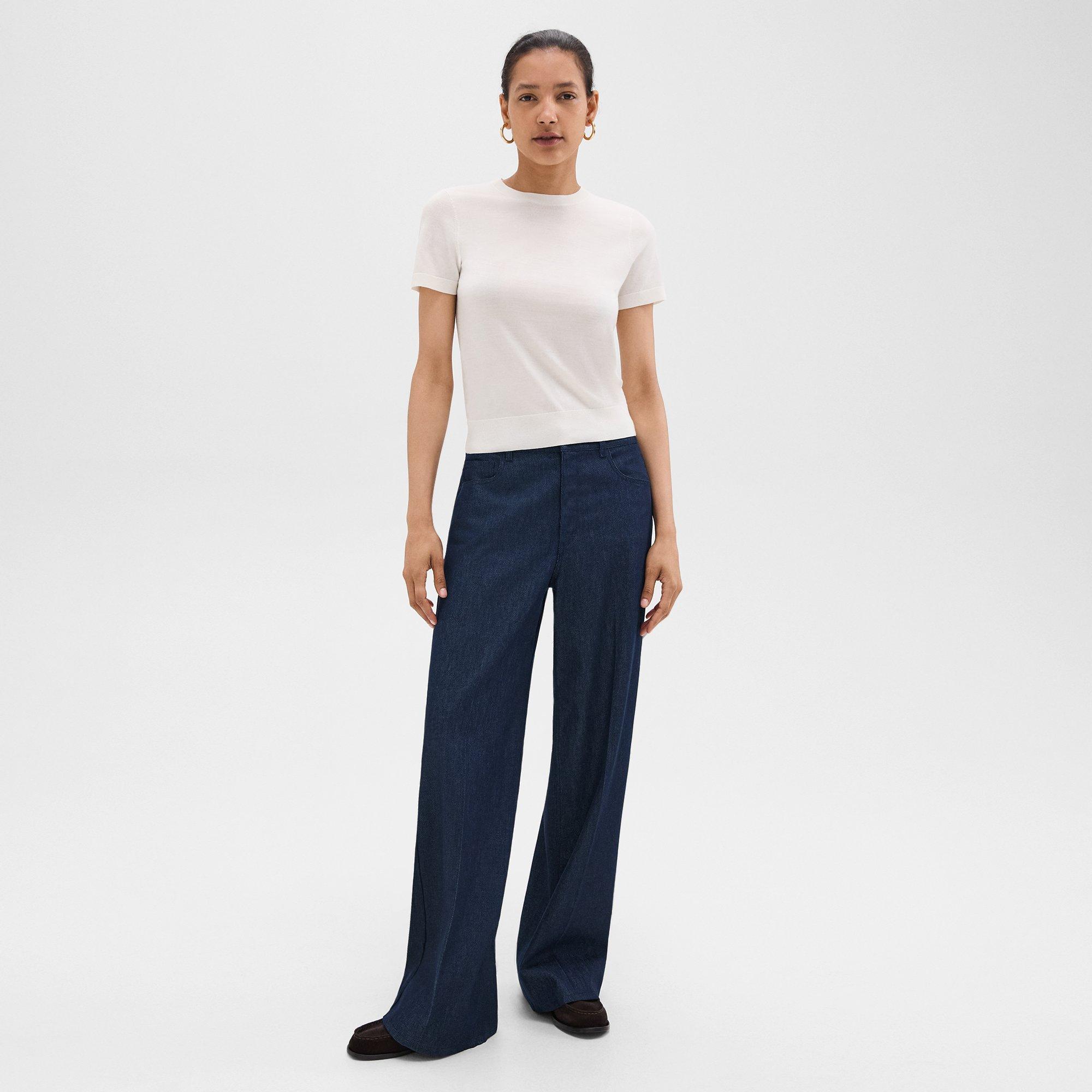 Five-Pocket Hose mit geradem Bein aus Denim