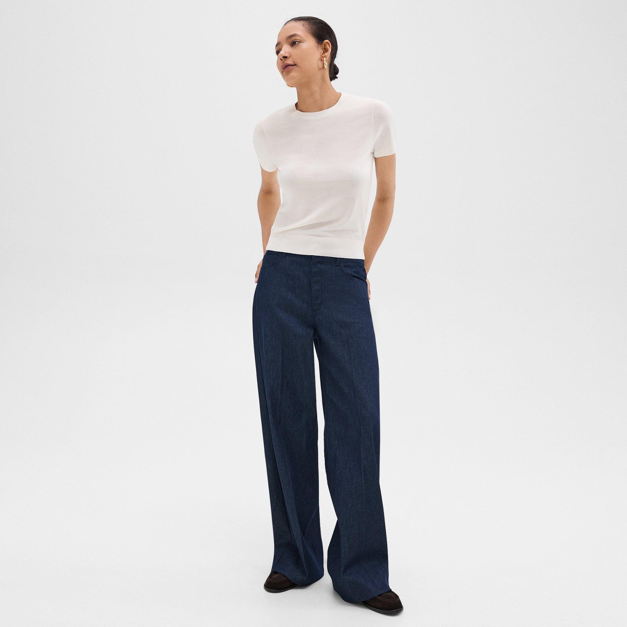 Five-Pocket Hose mit geradem Bein aus Denim