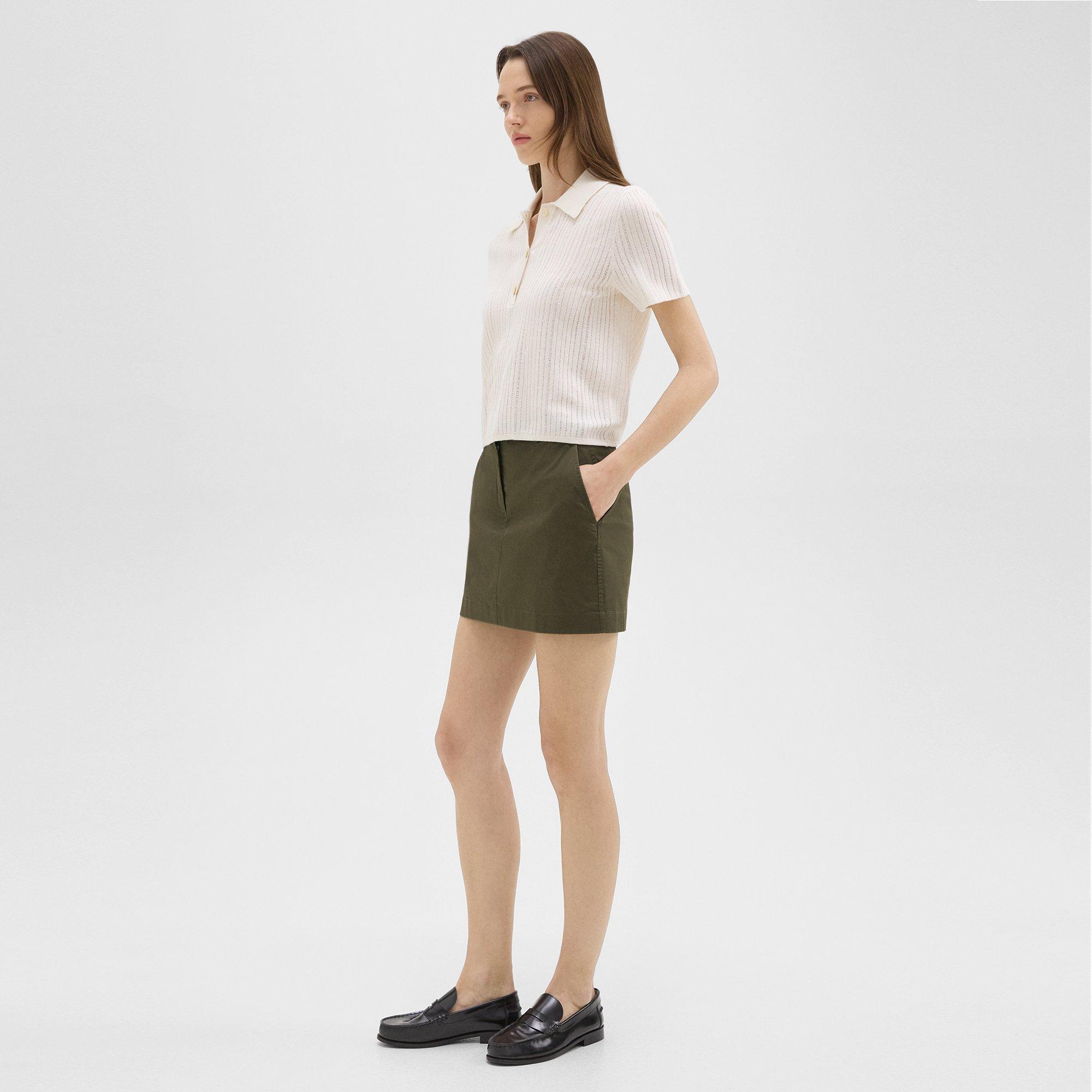 Mini Trouser Skirt in Organic Cotton