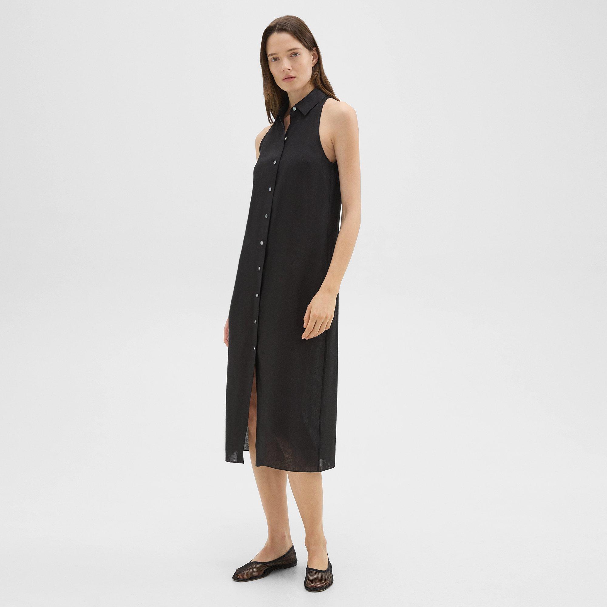Halter Neck Shirt Dress in Hemp