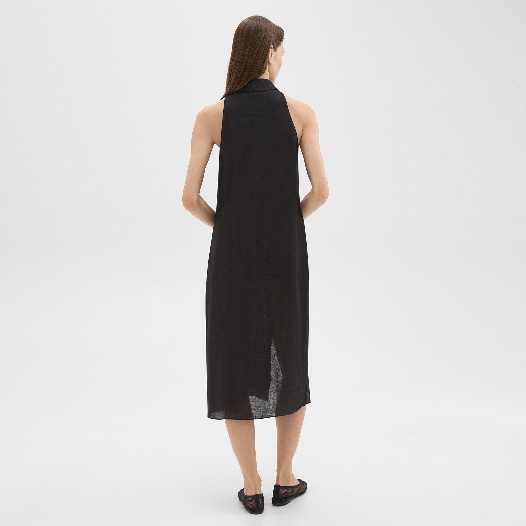Halter Neck Shirt Dress in Hemp