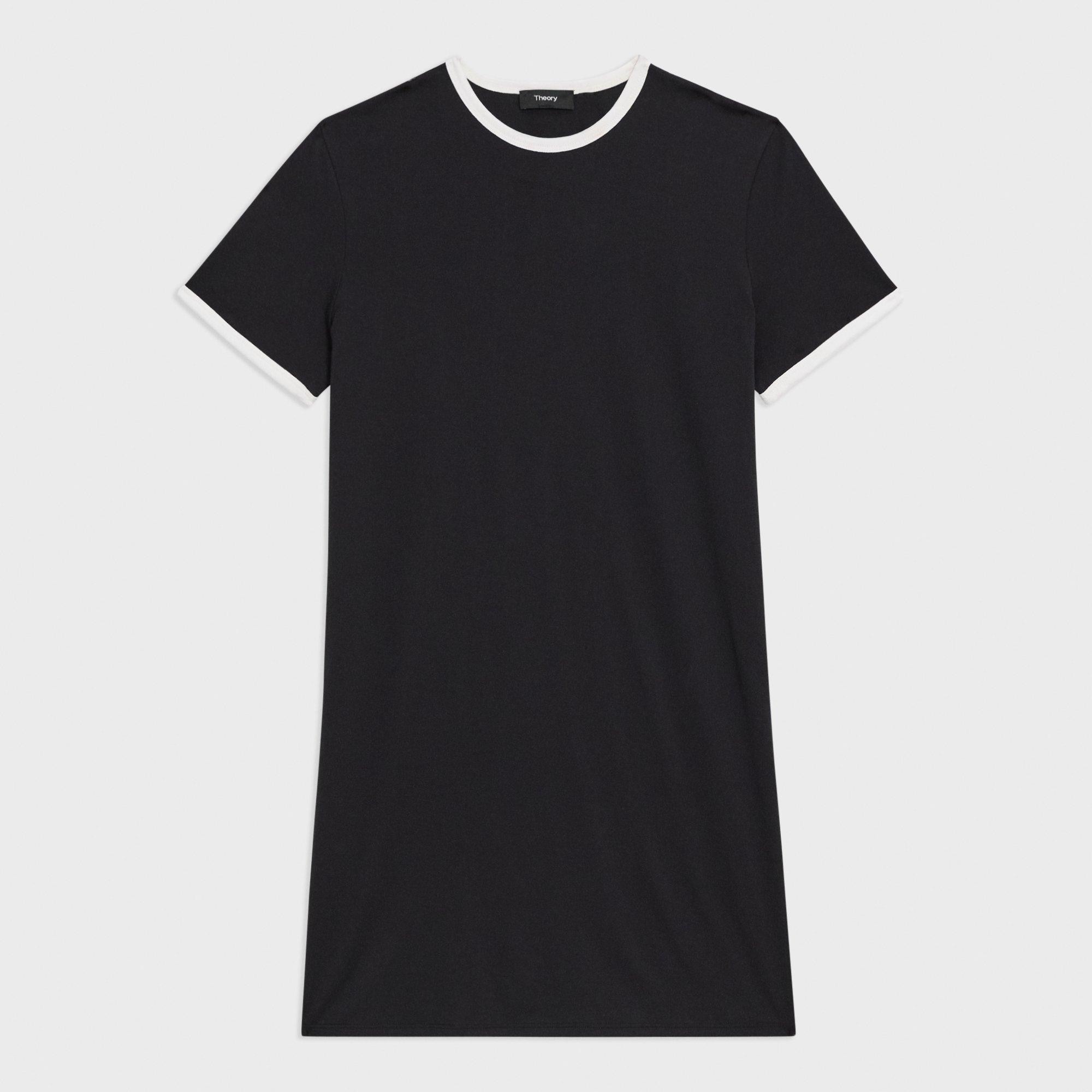 Ringer T-Shirt Dress in Organic Cotton