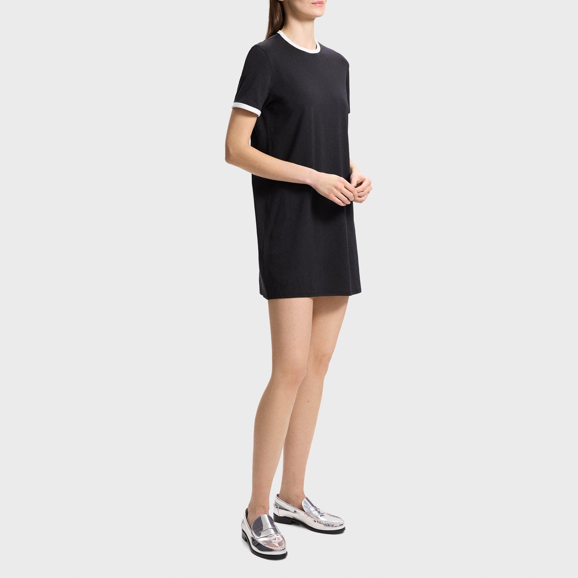 Ringer T-Shirt Dress in Organic Cotton