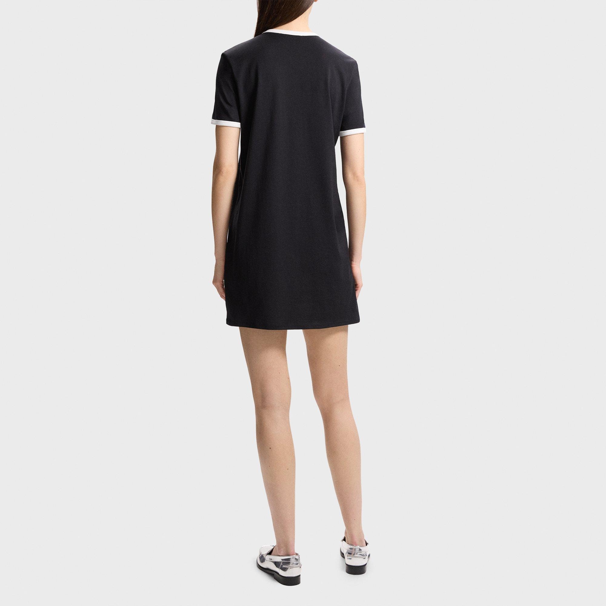 Ringer T-Shirt Dress in Organic Cotton