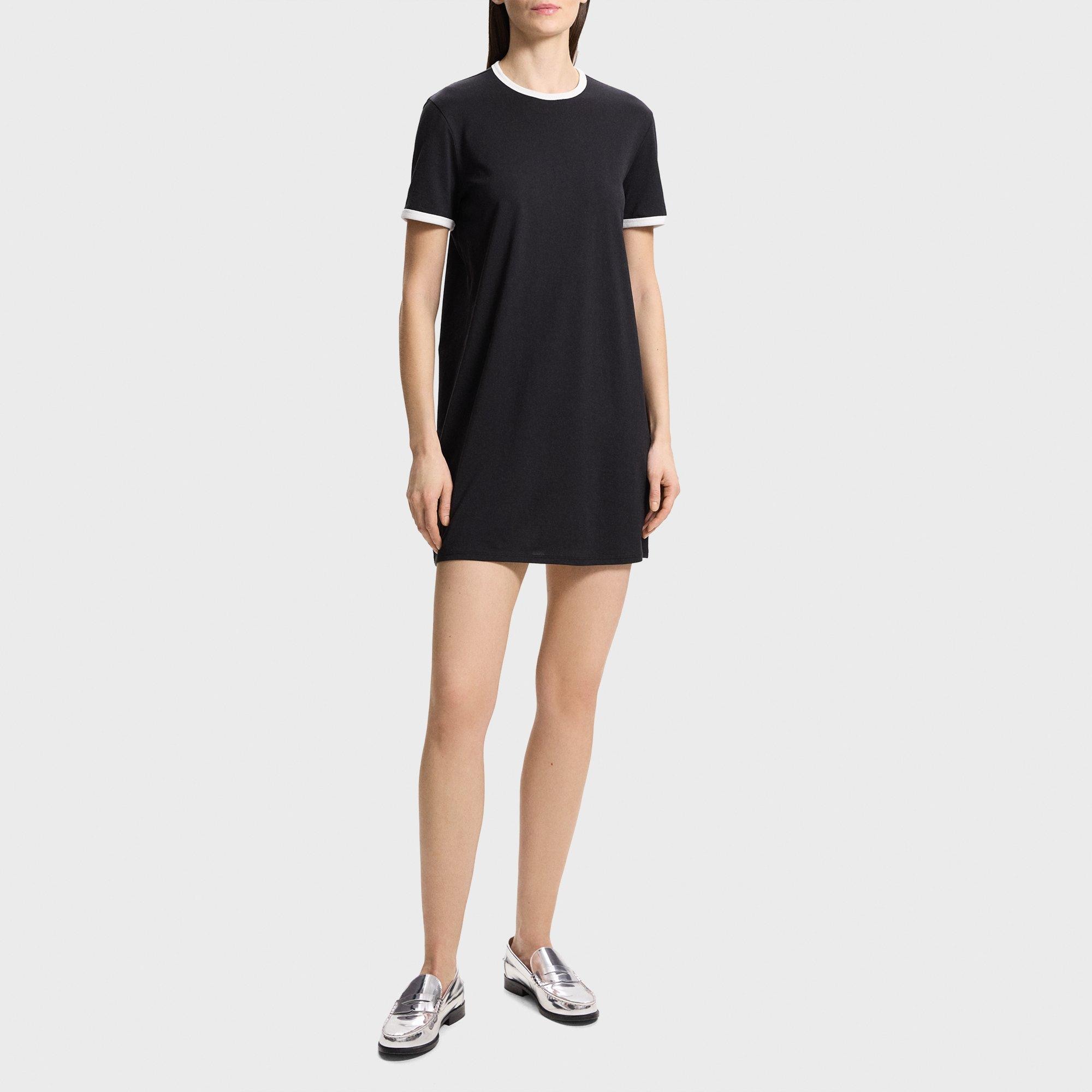 Ringer T-Shirt Dress in Organic Cotton