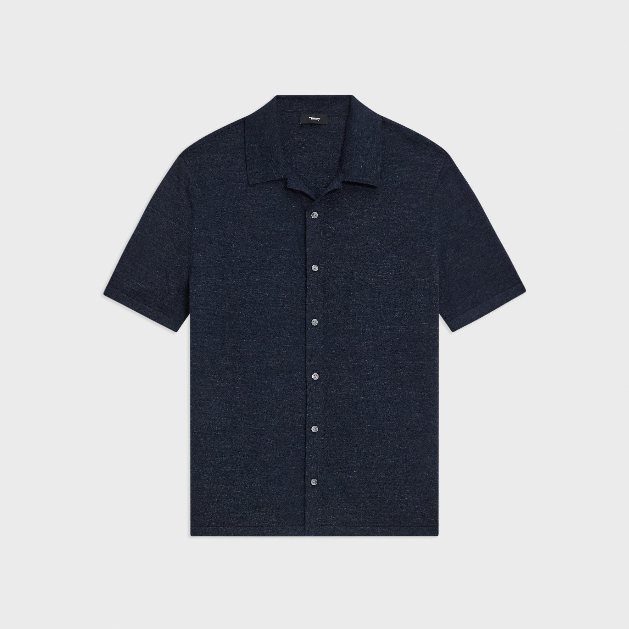 Camp Collar Shirt in Cotton-Linen