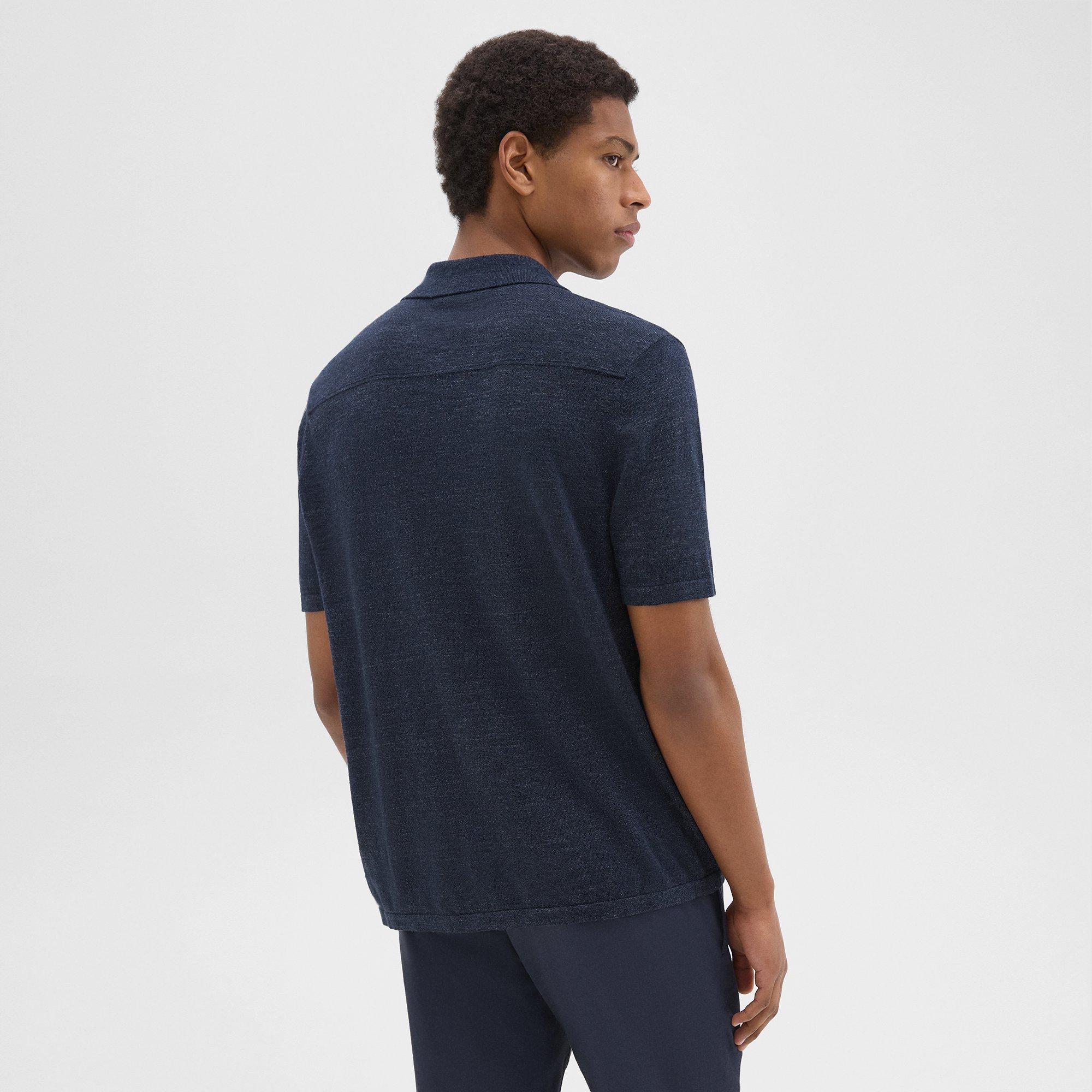 Camp Collar Shirt in Cotton-Linen