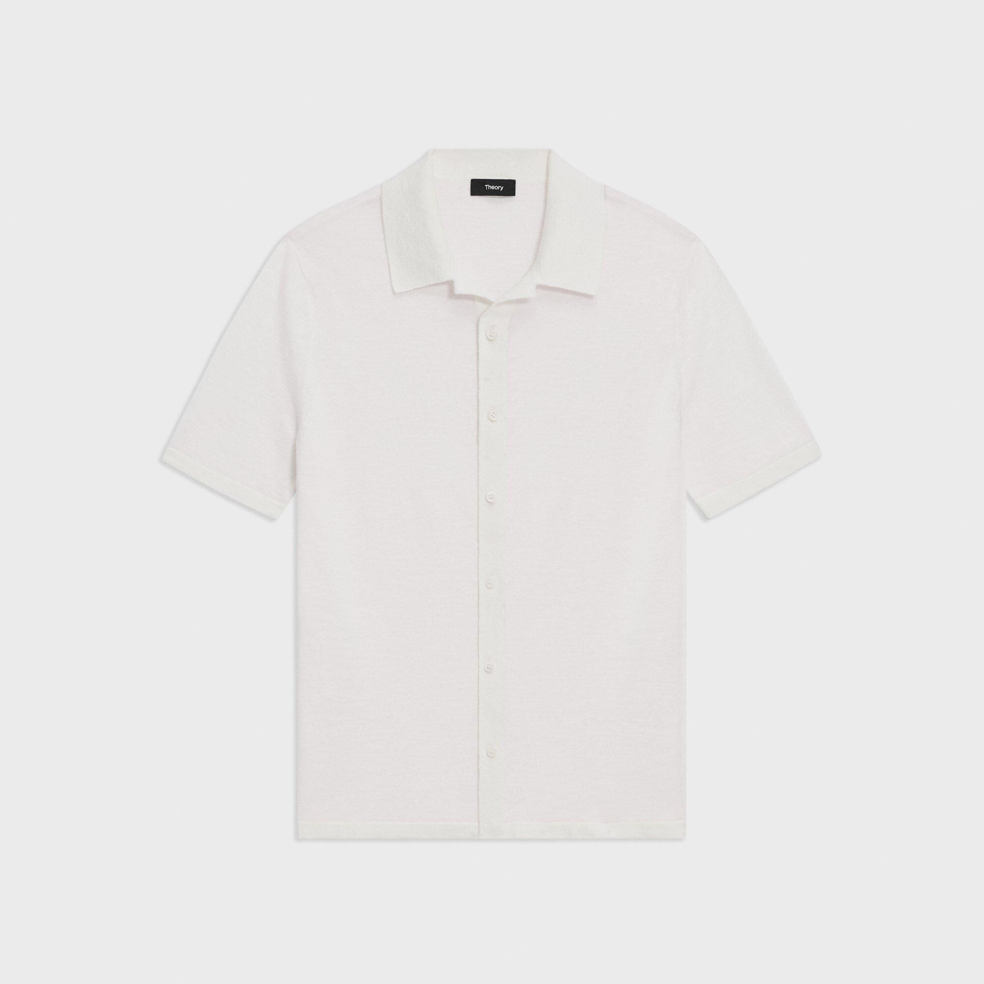 Camp Collar Shirt in Cotton-Linen