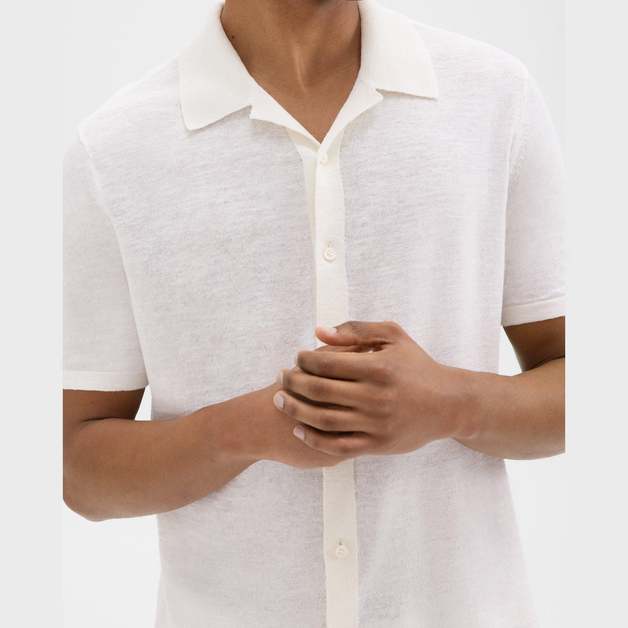 Camp Collar Shirt in Cotton-Linen