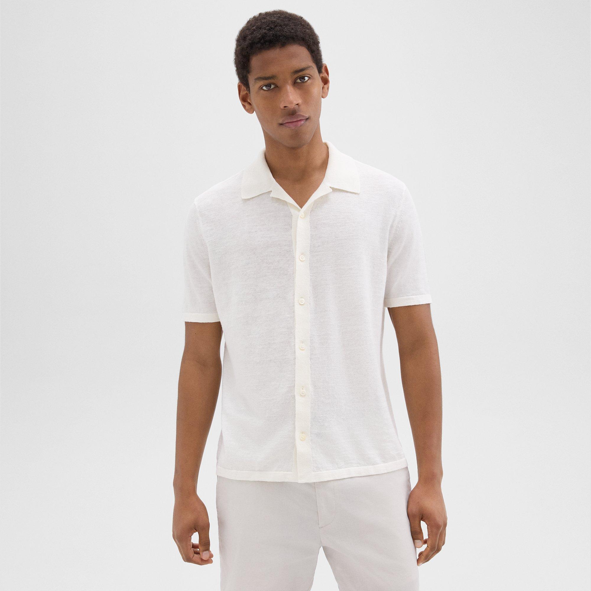 Camp Collar Shirt in Cotton-Linen