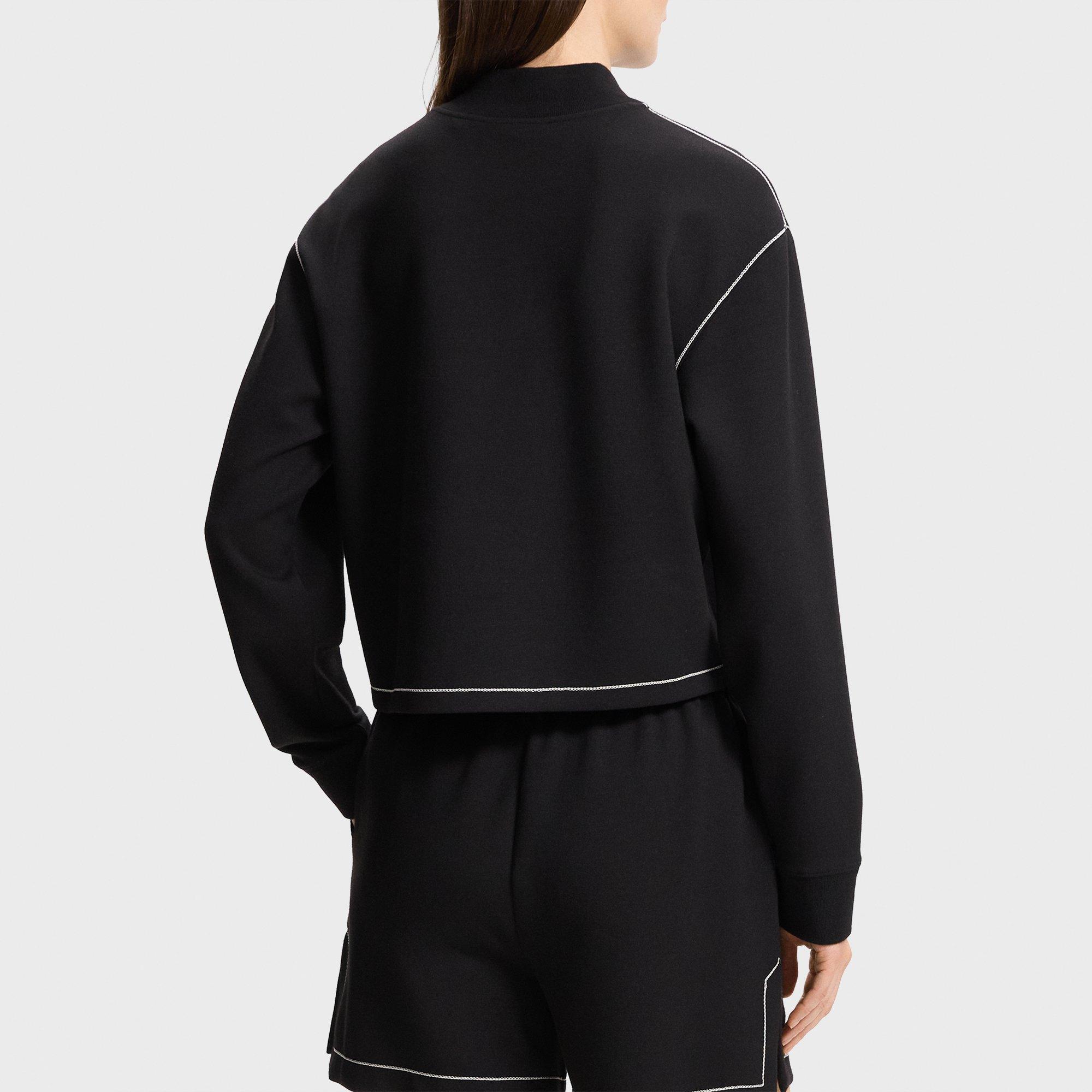 Half-Zip Sweatshirt in Double-Knit Jersey