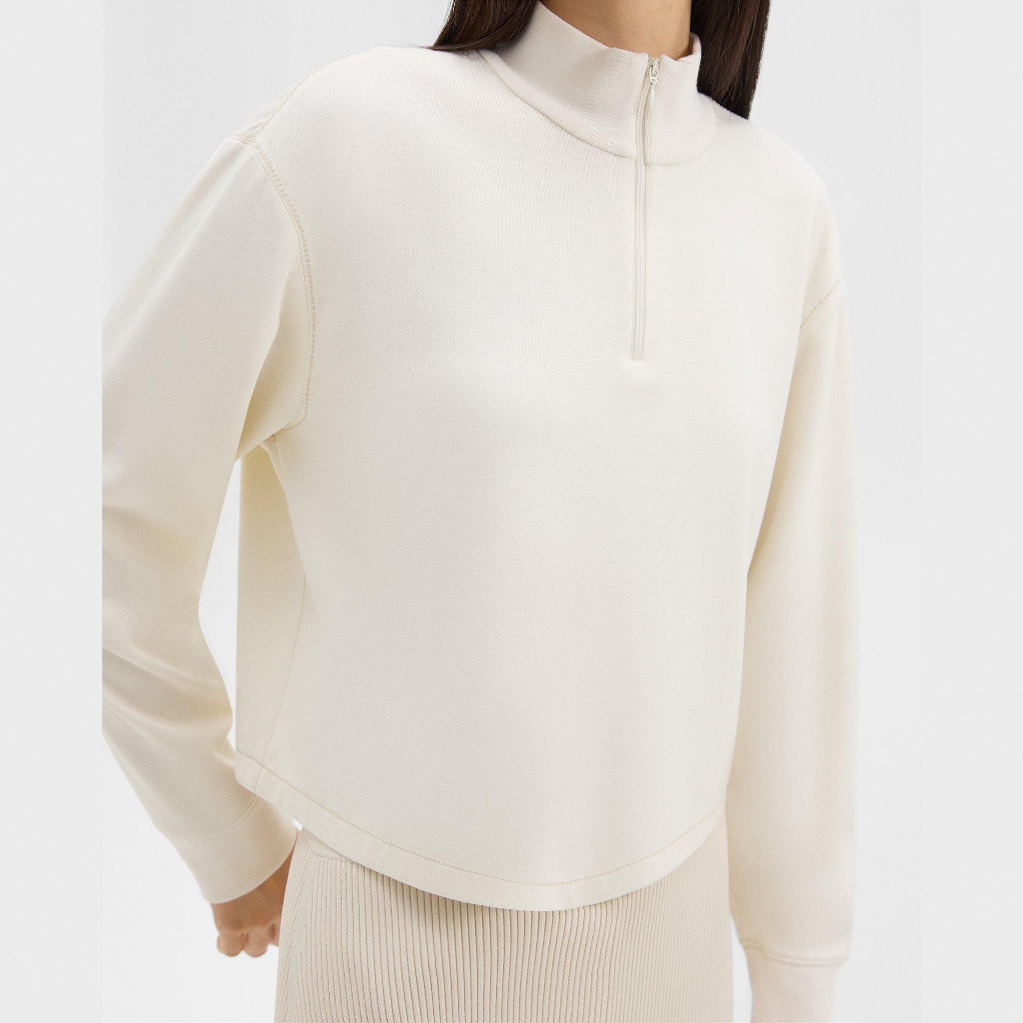 Half-Zip Sweatshirt in Double-Knit Jersey