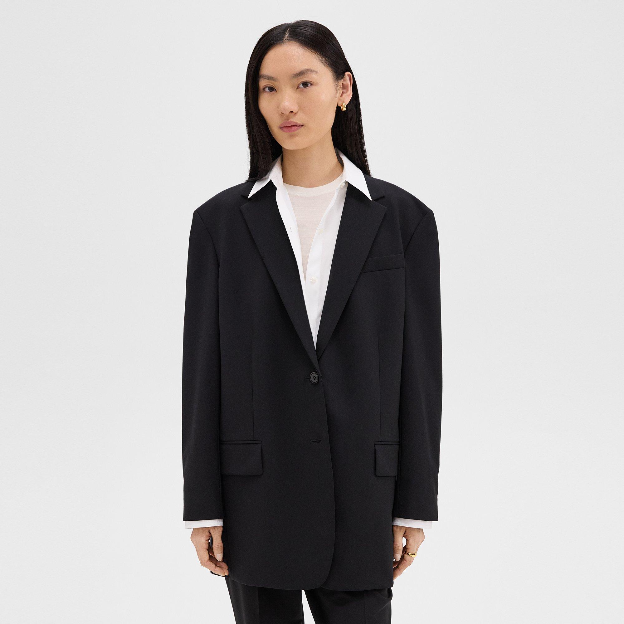 Oversized Blazer in Stretch Wool